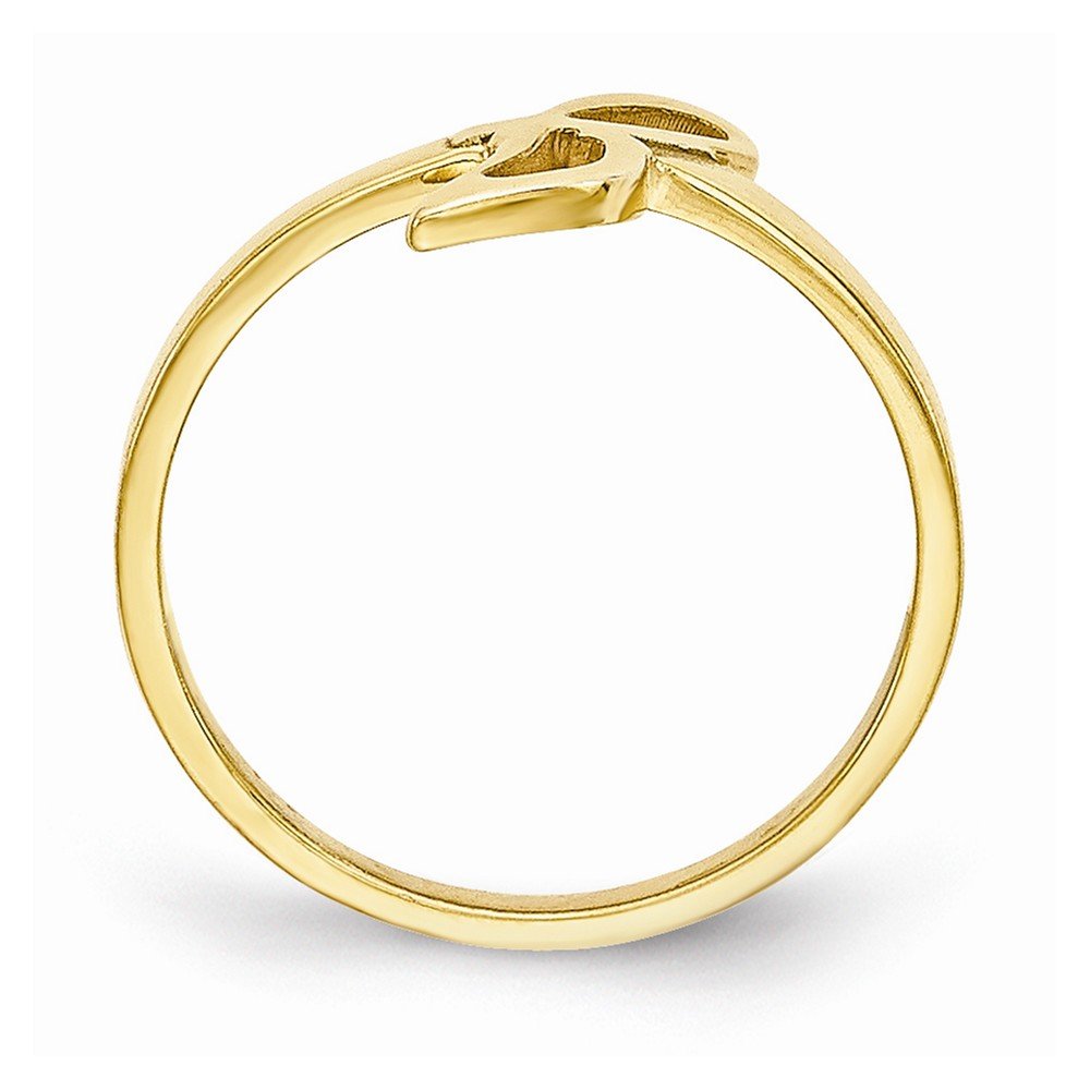 925 Sterling Silver Yellow Gold-Plated Personalized Initial Ring - Laser Engraved Script/Block Font Letter Ring for Women - Perfect Gift for Anniversary, Birthday & Valentine's Day