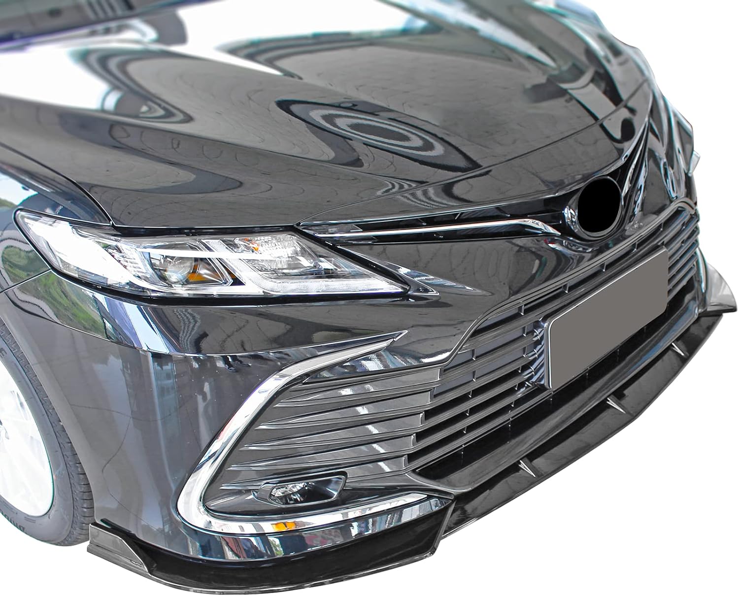 2021-2024 Toyota Camry LE/XLE Front Bumper Lip Spoiler - 3 Piece Style Splitter for Enhanced Aerodynamics & Sporty Look - Perfect for Street Racing & Car Shows