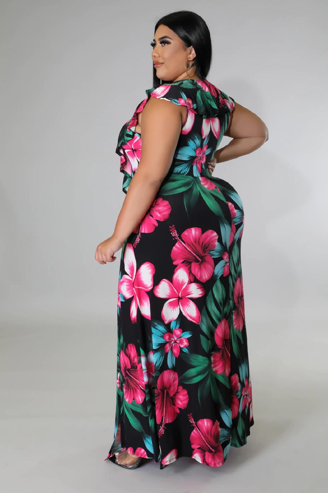 Diva Lilly Curve Dress for Women - Elegant Flowy Midi Dress for Parties, Weddings & Special Occasions