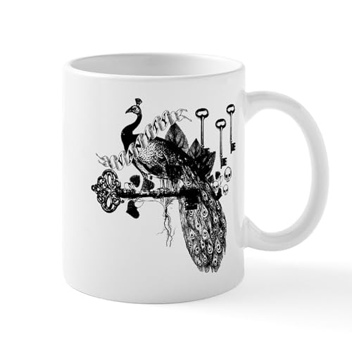 White - Peacock Vanity Mug
