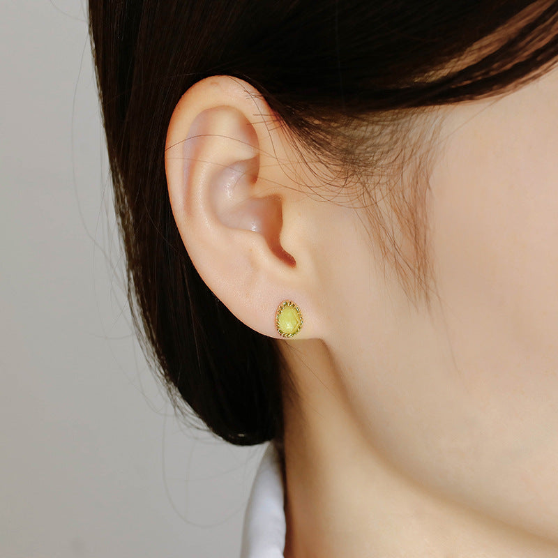 Natural Green Peridot Stud Earrings for Leo Birthstone | Sterling Silver Hypoallergenic Jewelry | Perfect for Birthday Gifts, Anniversary & Everyday Wear