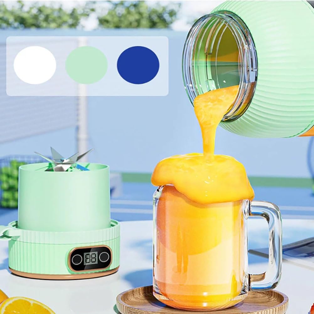 2024 New Ovidian Multifunctional Portable Juicer Cup with Digital Display - Electric Fruit Blender for Shakes, Smoothies & Juicing - Wireless Rechargeable Travel Blender for Gym, Office & Home Use