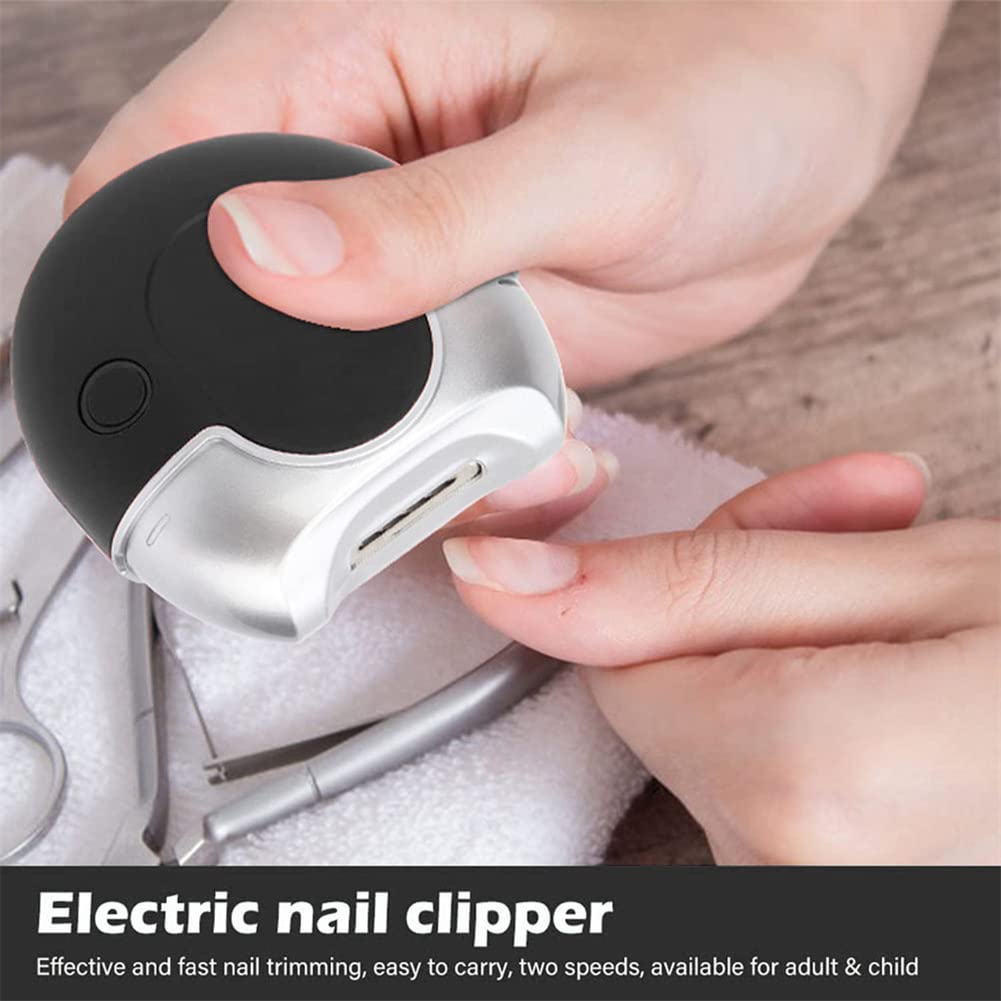 LiLiTok Electric Nail Clipper - Automatic Nail Trimmer with Storage Box for Baby, Adult & Elderly Manicure Care (Red) | Perfect for Home, Travel & Salon Use