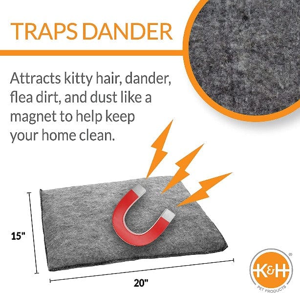 K&H Amazin' Thermo Kitty Pad - Self-Warming Heated Cat Bed for Indoor & Outdoor Use - Perfect for Cold Weather & Senior Cats