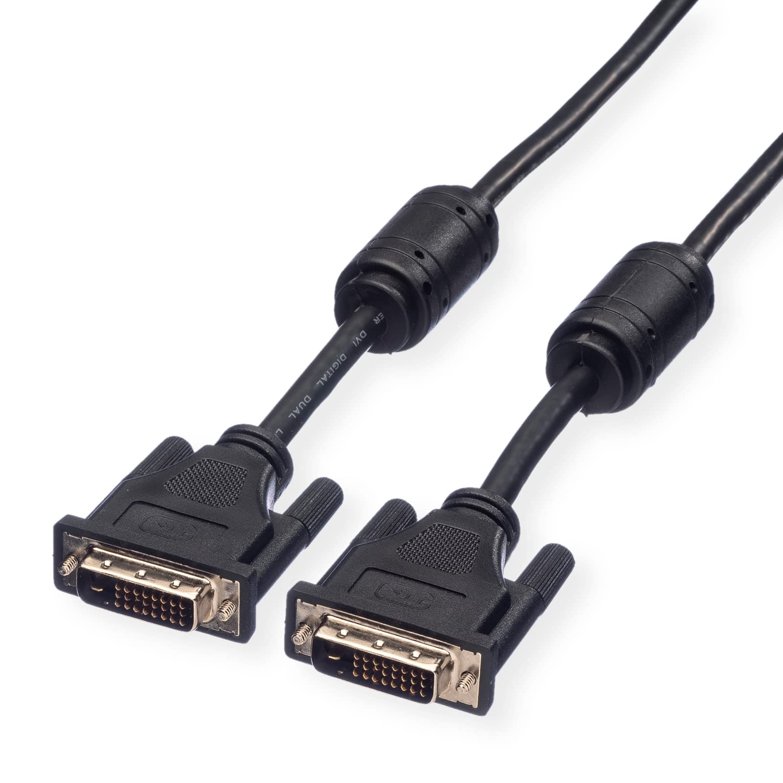 High-Speed DVI to DVI Cable 15ft - Dual Link Digital Video Monitor Cable for PC, Laptop, Gaming - Black DVI-D Male to Male Connector for HD Displays, Projectors & Home Theater Setup