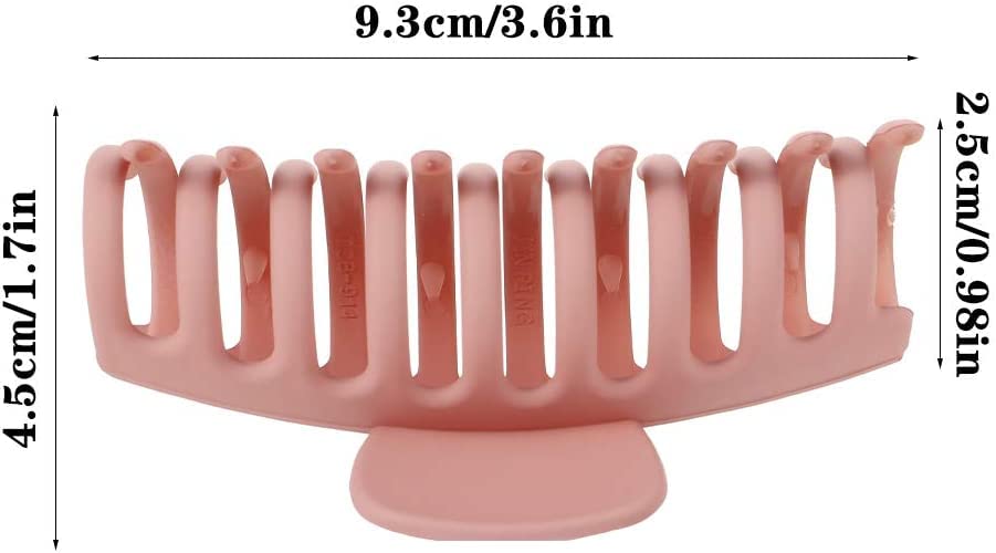ALIBA COLLECTION 6 PCS Large Non-Slip Hair Claw Clips - Strong Hold Jaw Clips for Women & Girls (3.6 Inch) - Perfect for Straight, Curly & Wavy Hair - Great for Work, School, Gym and Everyday Styling