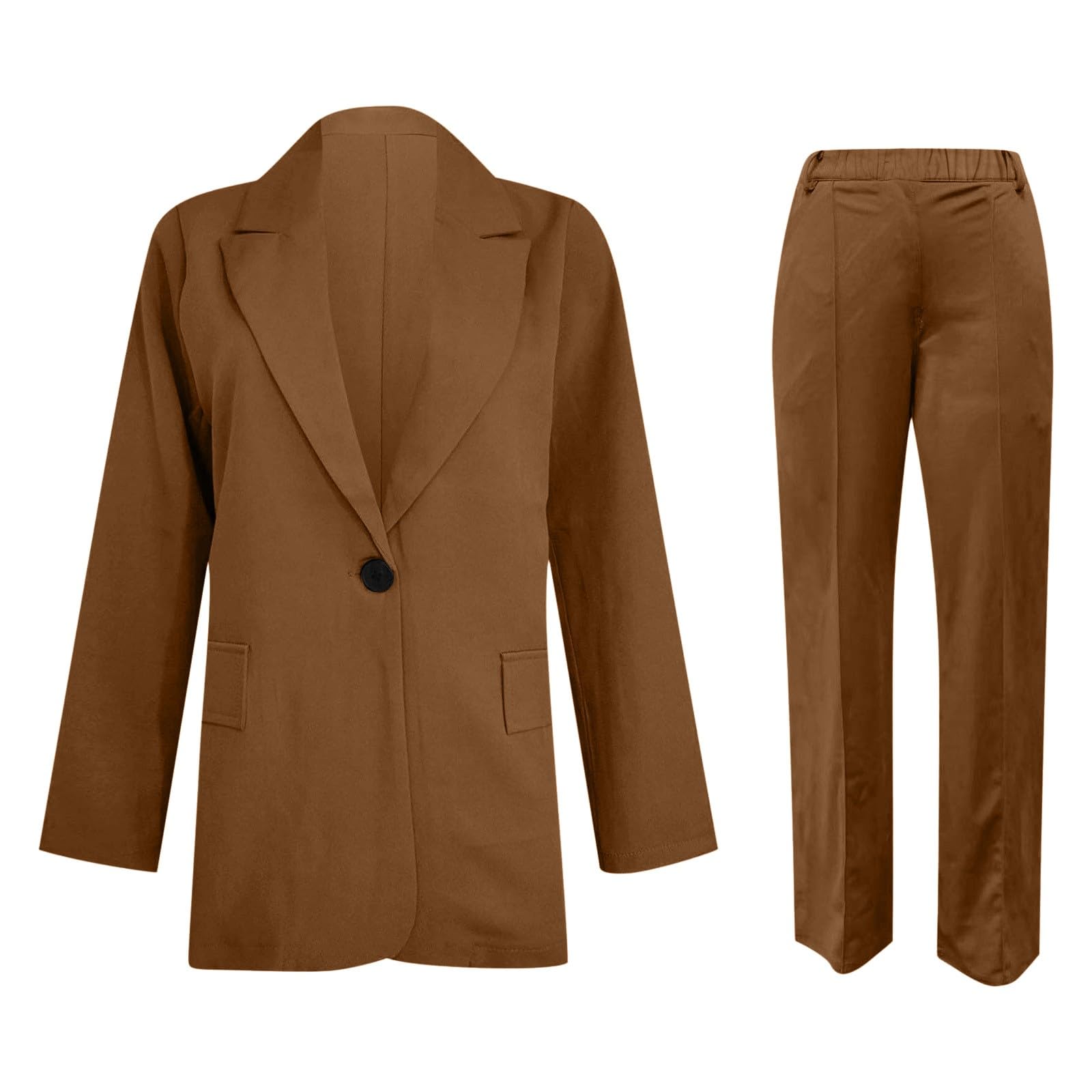 Women's 2-Piece Blazer Pantsuit Set - Business Casual Office Outfits for Work & Events