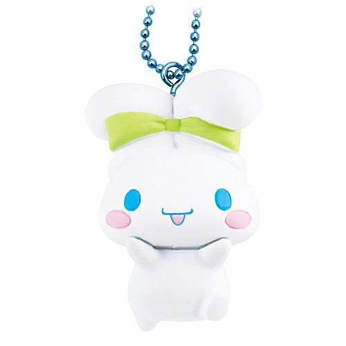 Cinnamoroll Omimi De Burarin 1-Inch Keychain by Sanrio & Takara Tomy - Kawaii Anime Character Keyring for Bags, Backpacks, and Gifts
