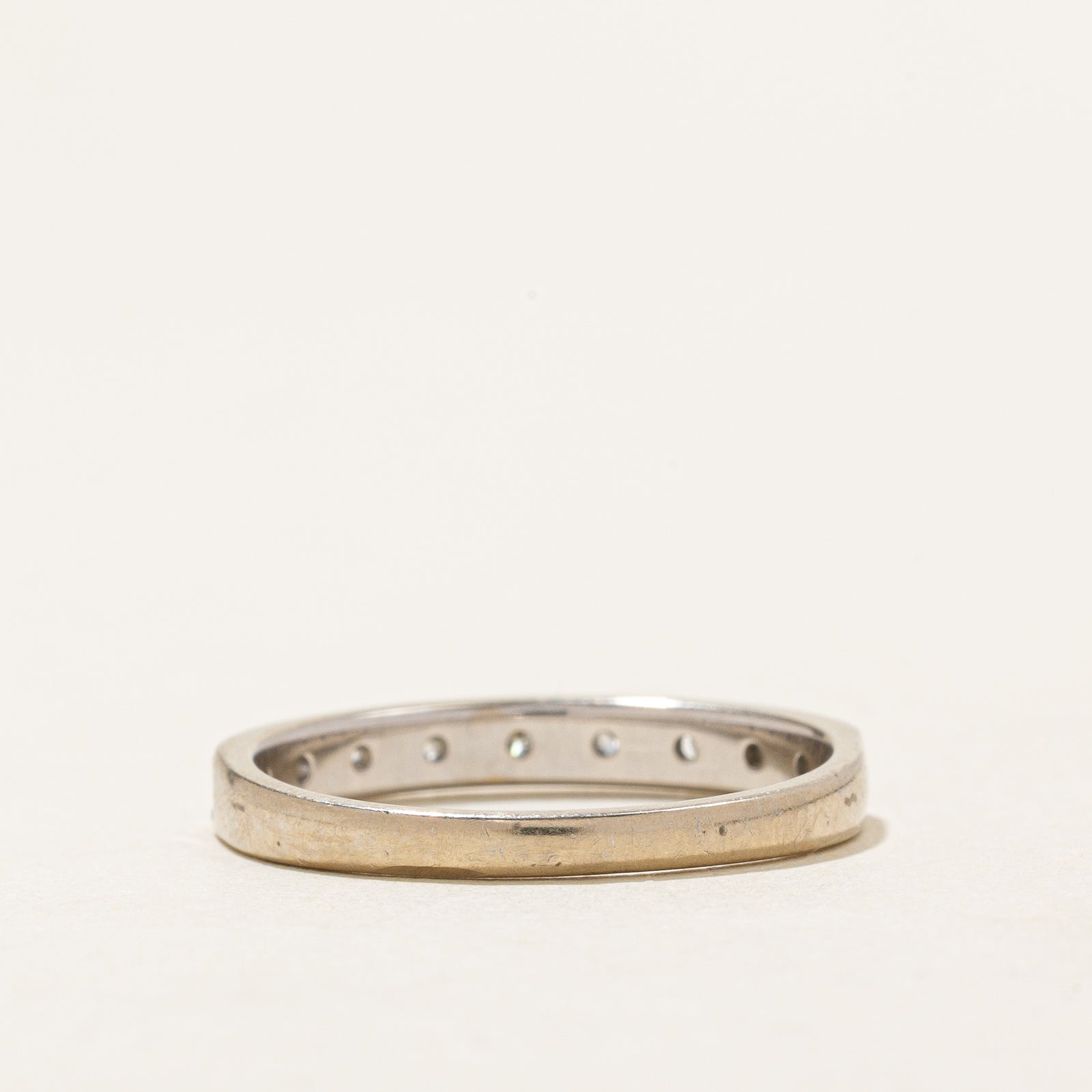 Semi Eternity Channel Set Diamond Band Ring - 0.20ctw Round Cut Diamonds - Size 7 - Perfect for Anniversary Gifts, Wedding Bands & Special Occasions