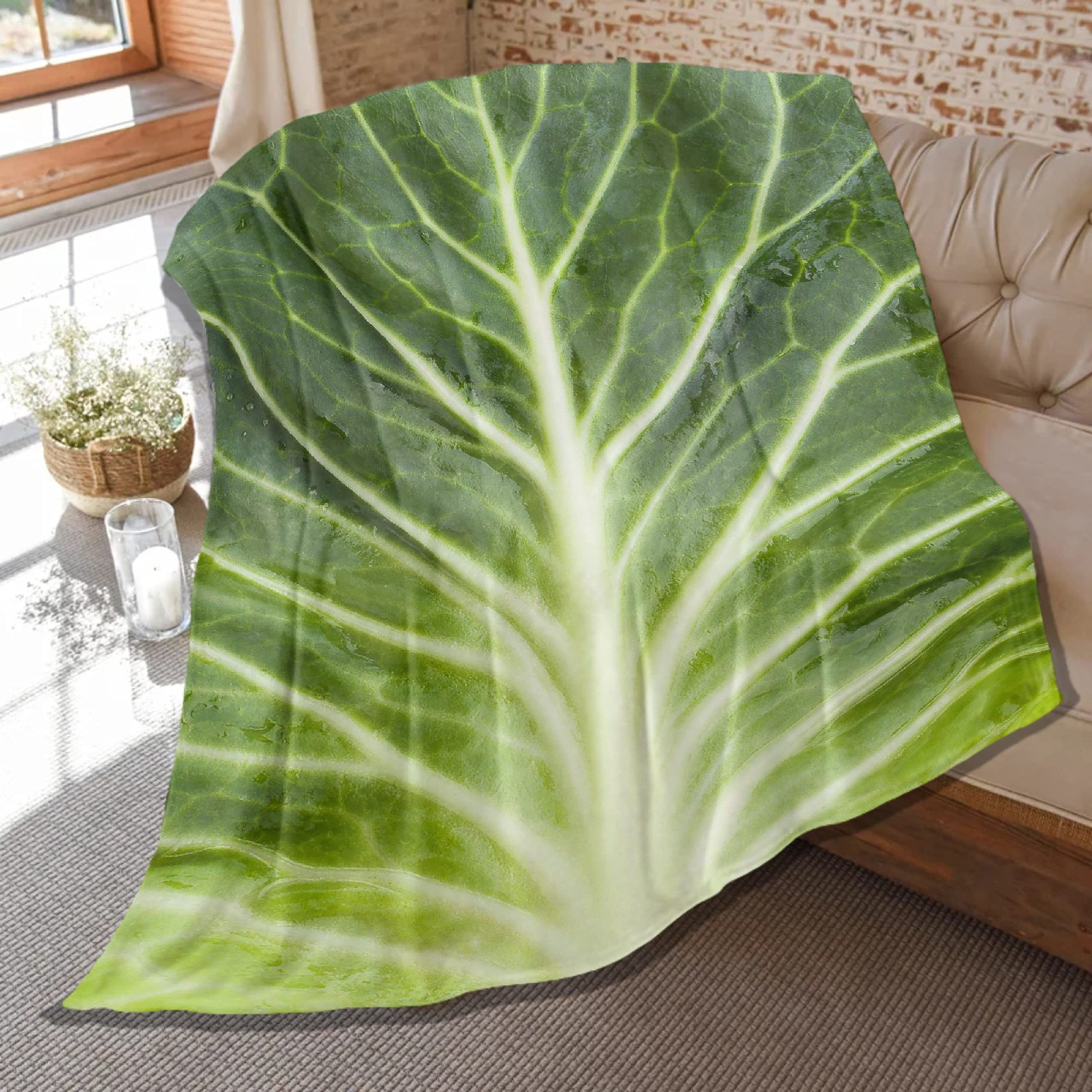 Daijizaio Lettuce Blanket - Soft Plush Flannel Throw Blanket for Kids, Women & Men - 120