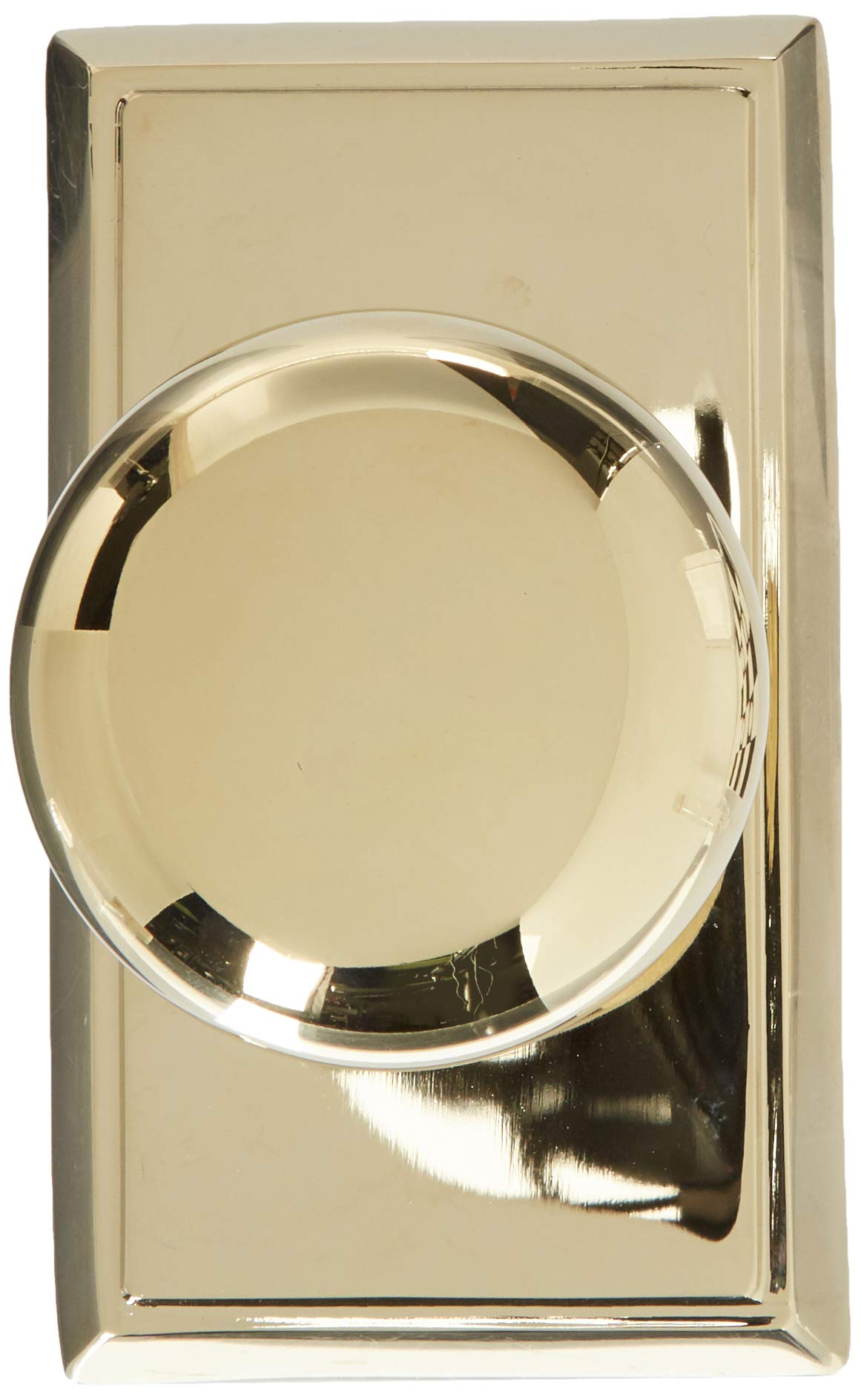 Providence Door Set with Round Brass Knobs - Double Dummy in Polished Brass - Premium Interior Door Hardware for Bedroom, Bathroom & Closet Doors