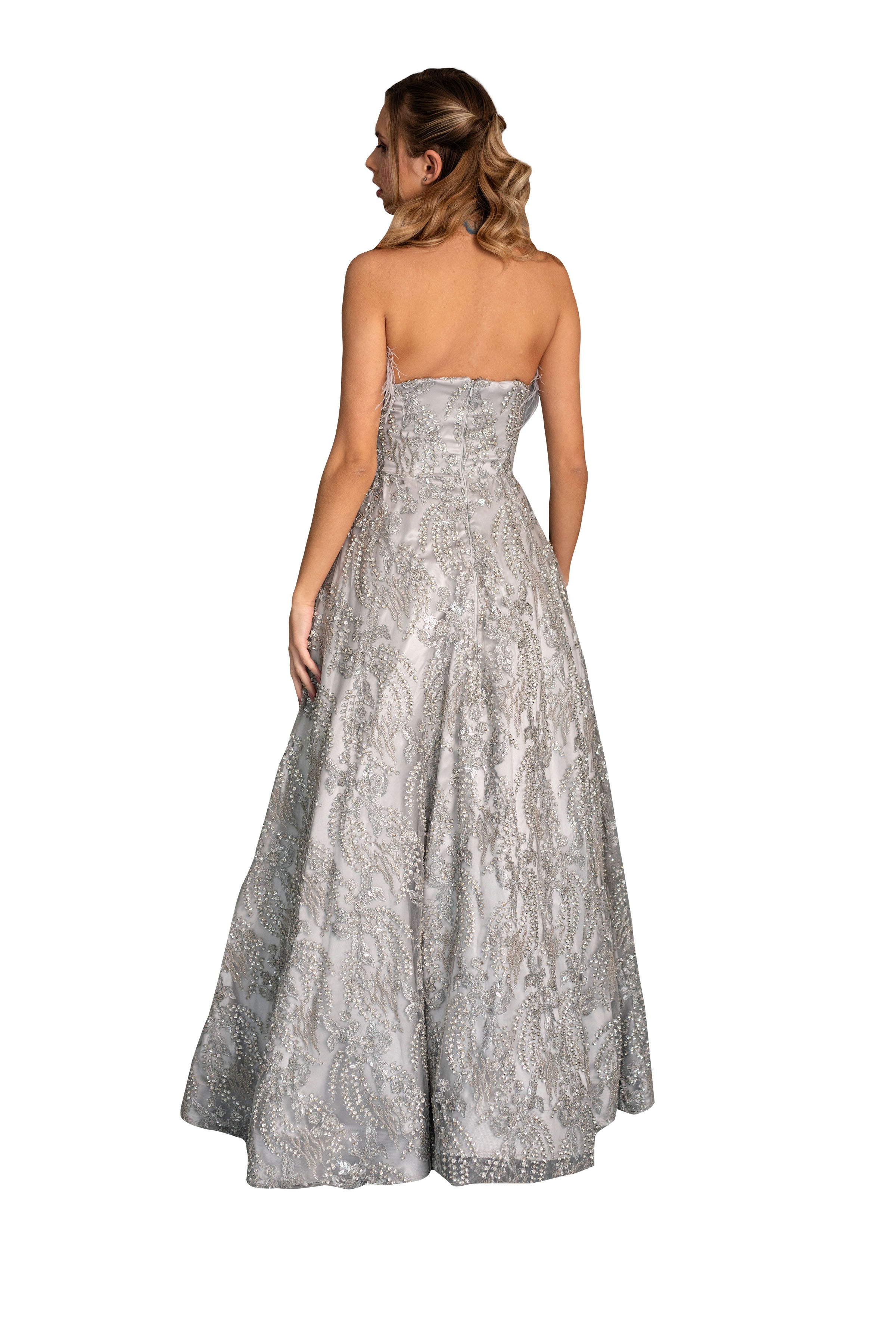 Elegant Shoulderless Sequin Lace Gown for Women - Sexy Evening Dress for Prom, Party & Special Occasions