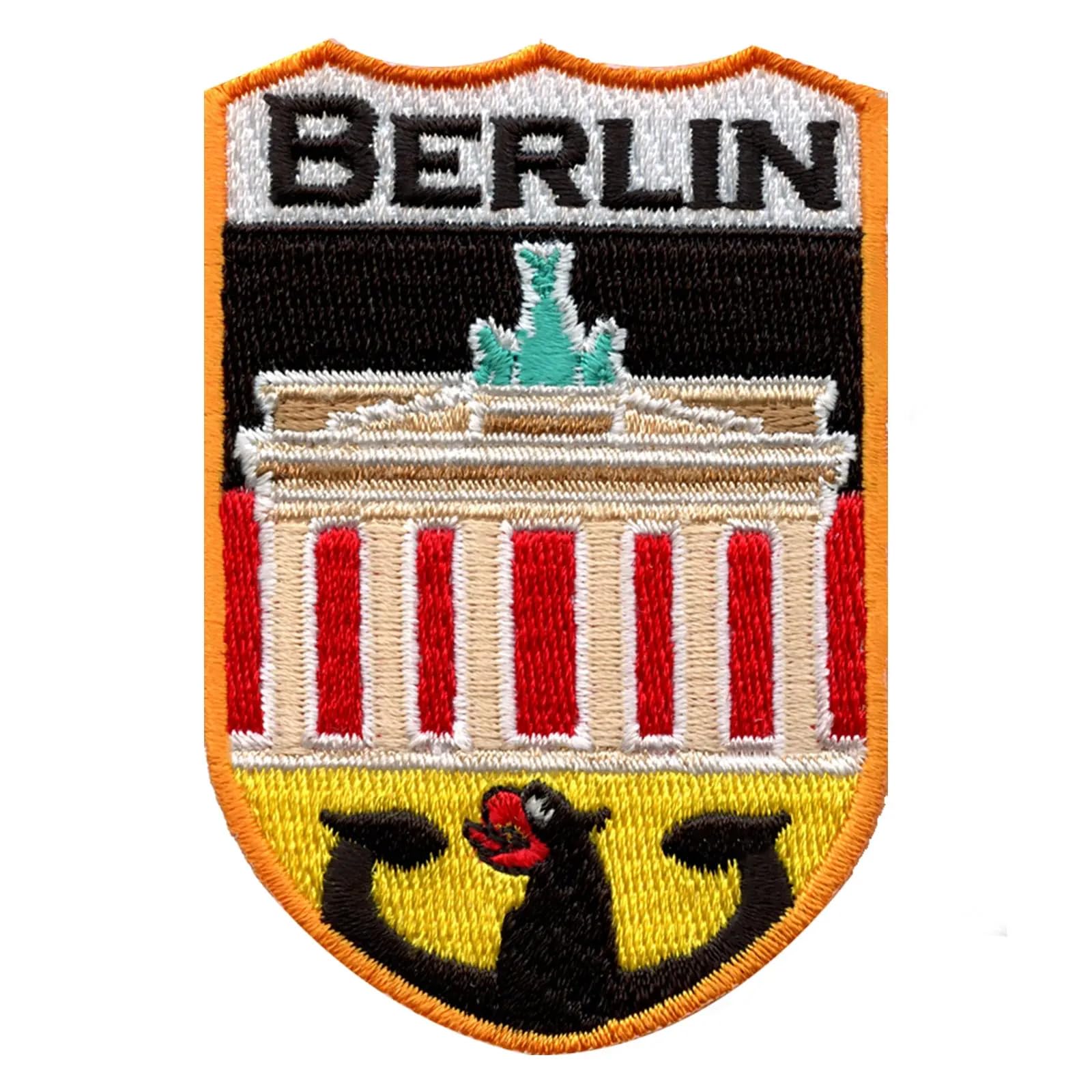 Berlin Germany Shield Embroidered Iron On Patch - German Flag Emblem for Jackets, Bags & Hats - Perfect for Travel Enthusiasts & Souvenir Collectors