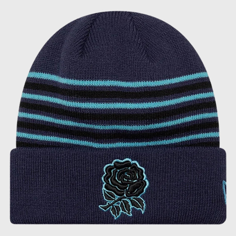 New Era England Rugby Kids Navy Cuff Knit Beanie Hat - Warm Winter Hat for Boys & Girls - Perfect for Cold Weather, Sports & Outdoor Activities