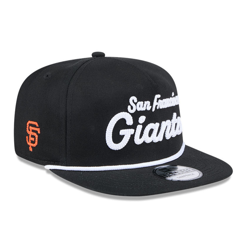 New Era San Francisco Giants Logo Snapback Hat - Black Adjustable Golf Cap for Men & Women - Perfect for Baseball Games, Golfing, and Casual Streetwear