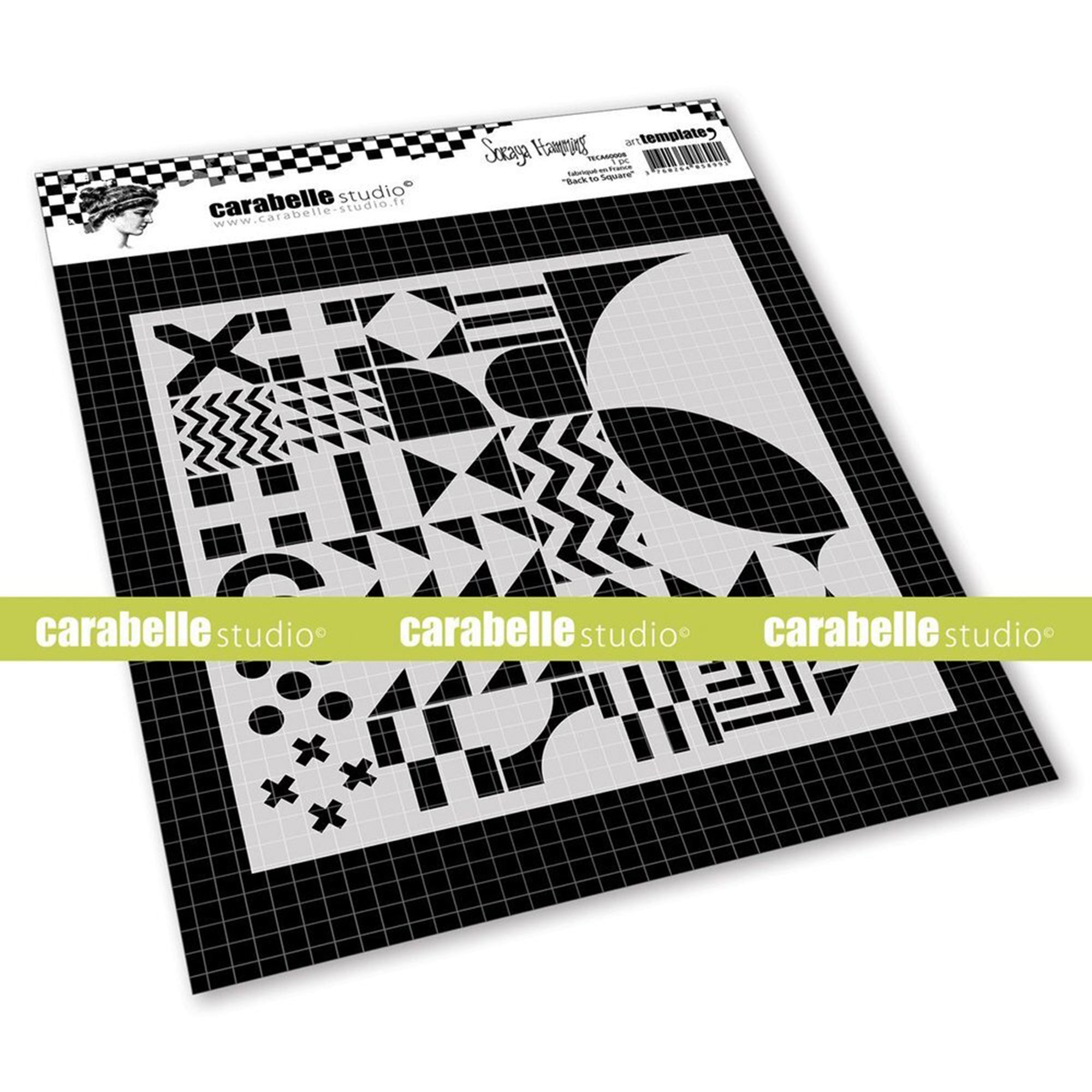 A6 Stencil Template - Back to Square One Design for DIY Crafts, Scrapbooking, and Home Decor Projects
