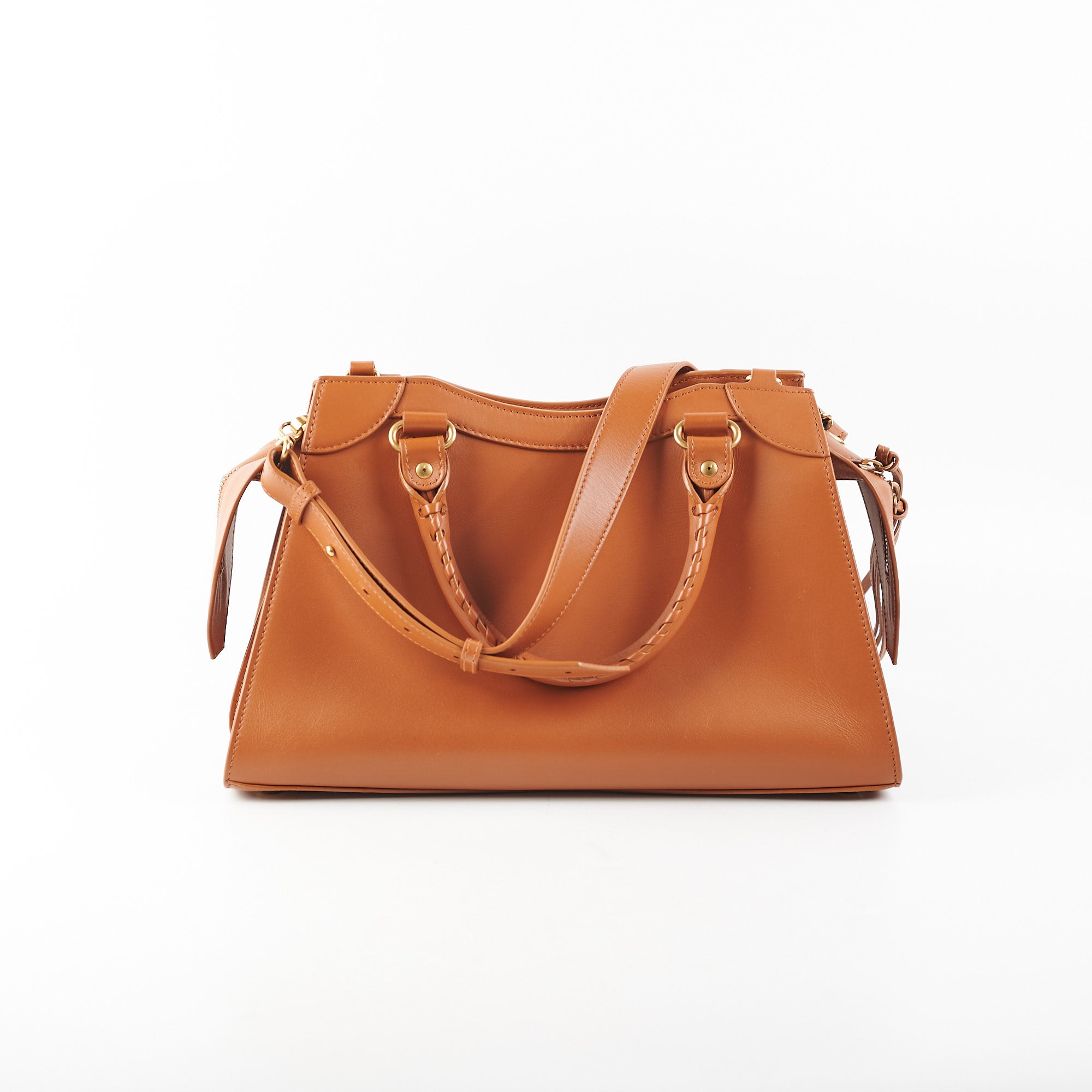 Balenciaga Neo Classic Small Brown Leather Shoulder Bag for Women - Stylish Crossbody Purse for Daily Use, Travel & Work