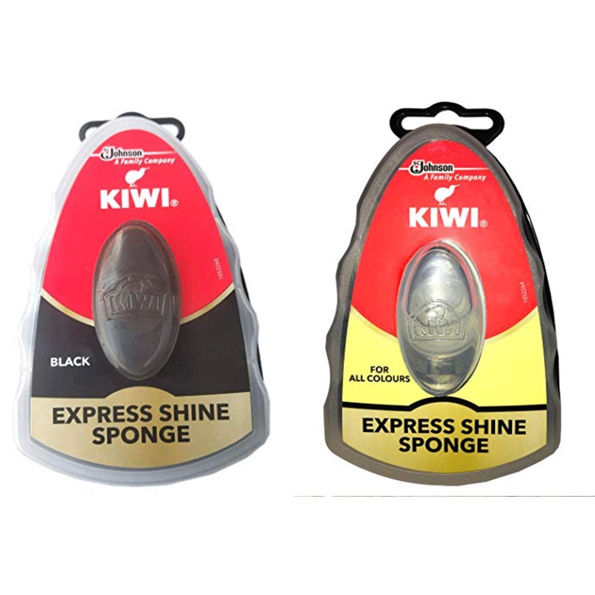 Kiwi Express Shoe Shine Sponge - 0.2 oz Neutral & Black (Pack of 2) - Quick Shoe Polish for Men & Women - Perfect for Office, Formal Events & Daily Shoe Care