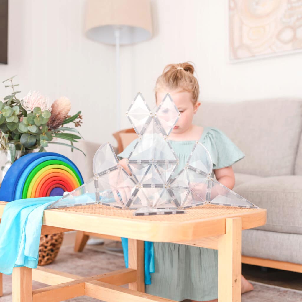 Connetix Magnetic Tiles 24-Piece Expansion Pack - Clear Rainbow Color STEM Educational Building Toys for Kids - Perfect for Classroom, Birthday Gifts & Creative Play