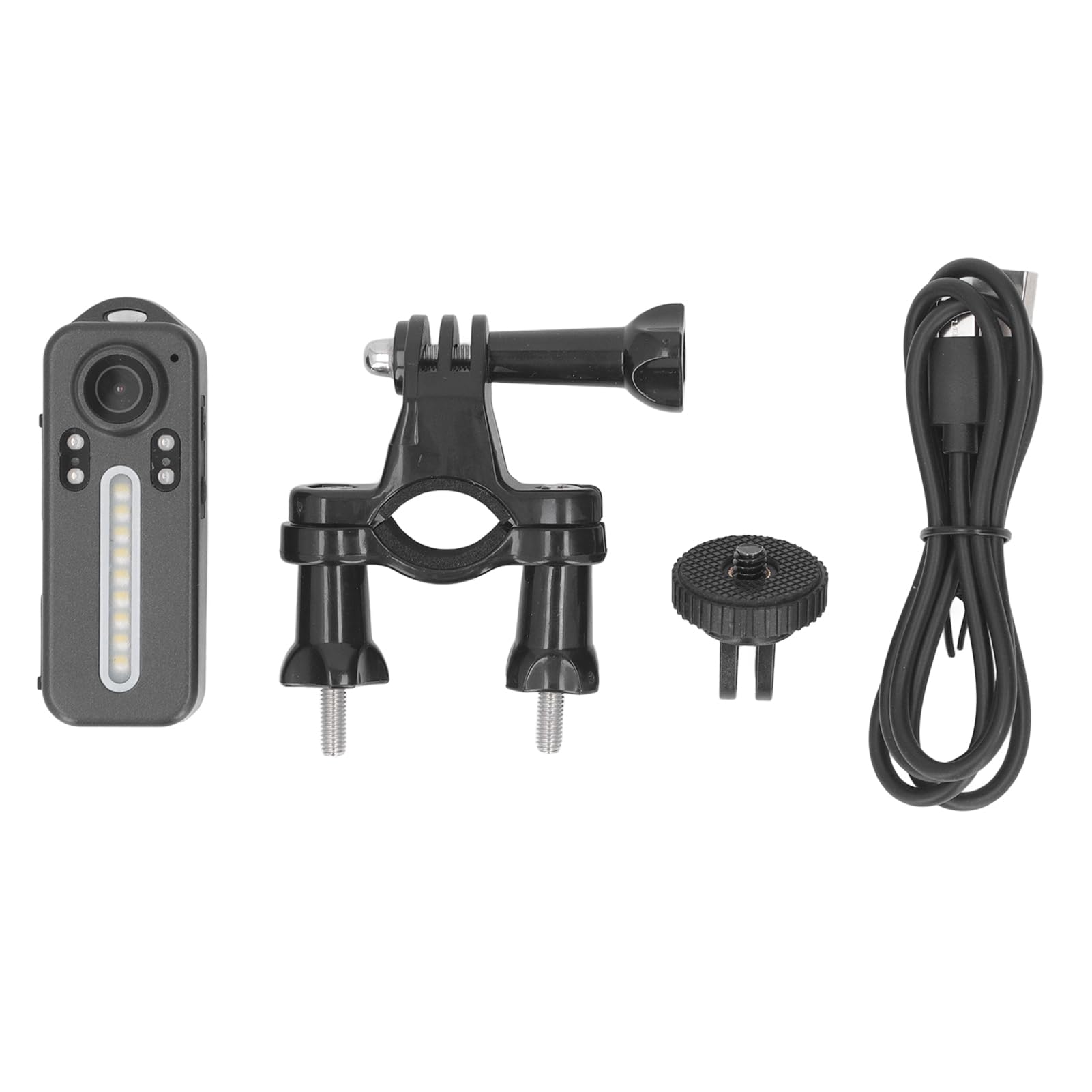 VBESTLIFE 1080P HD Portable Video Recorder Camera with LED Light & Night Vision - Bike Clip Mount, USB Webcam Function, Body Camera for Outdoor Sports, Security Monitoring & Vlogging