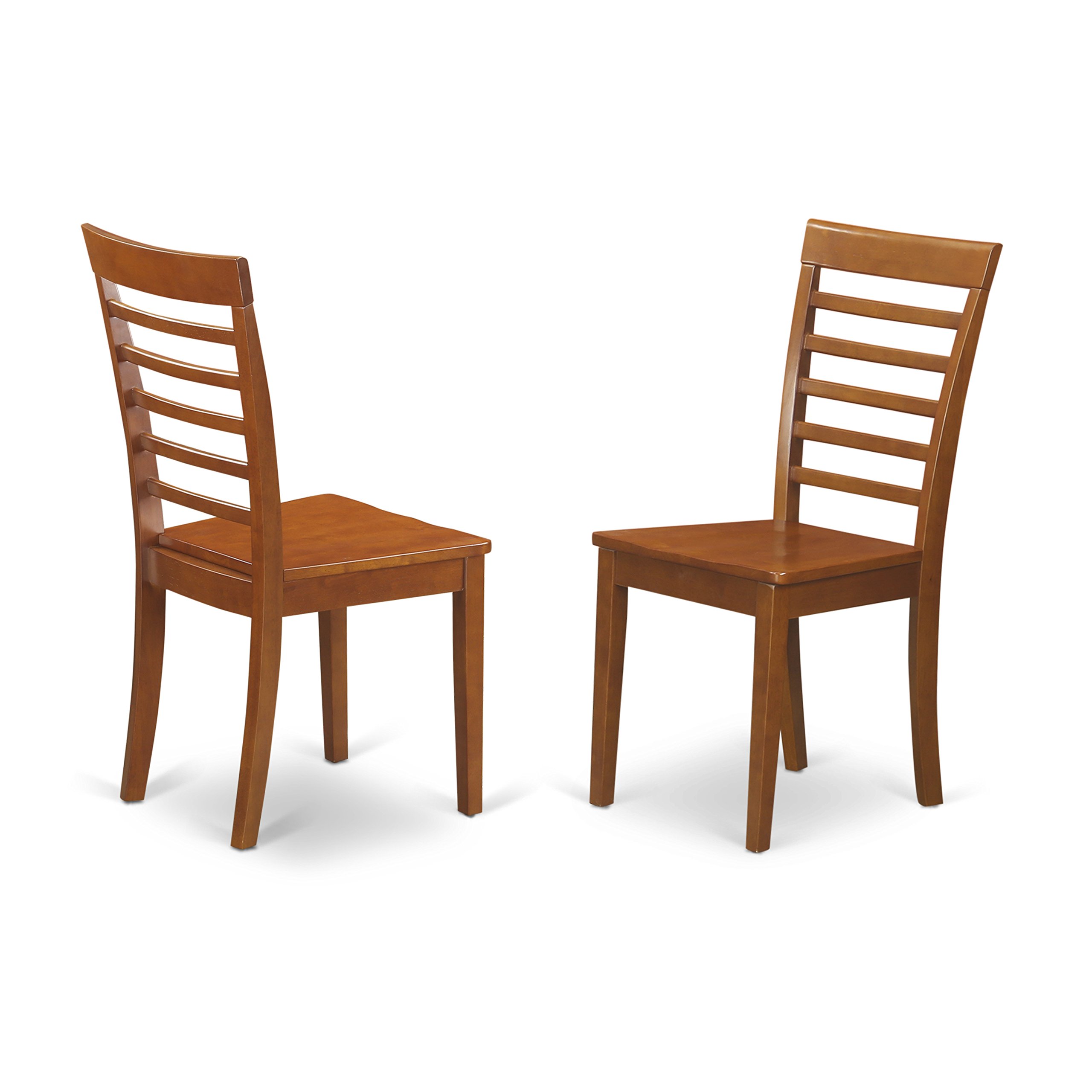 East West Furniture 5-Piece Dinette Set for 4 - Rectangle Dining Table with Butterfly Leaf & 4 Kitchen Chairs, 32x60 Inch, Saddle Brown - Perfect for Small Spaces, Breakfast Nooks & Compact Dining Rooms