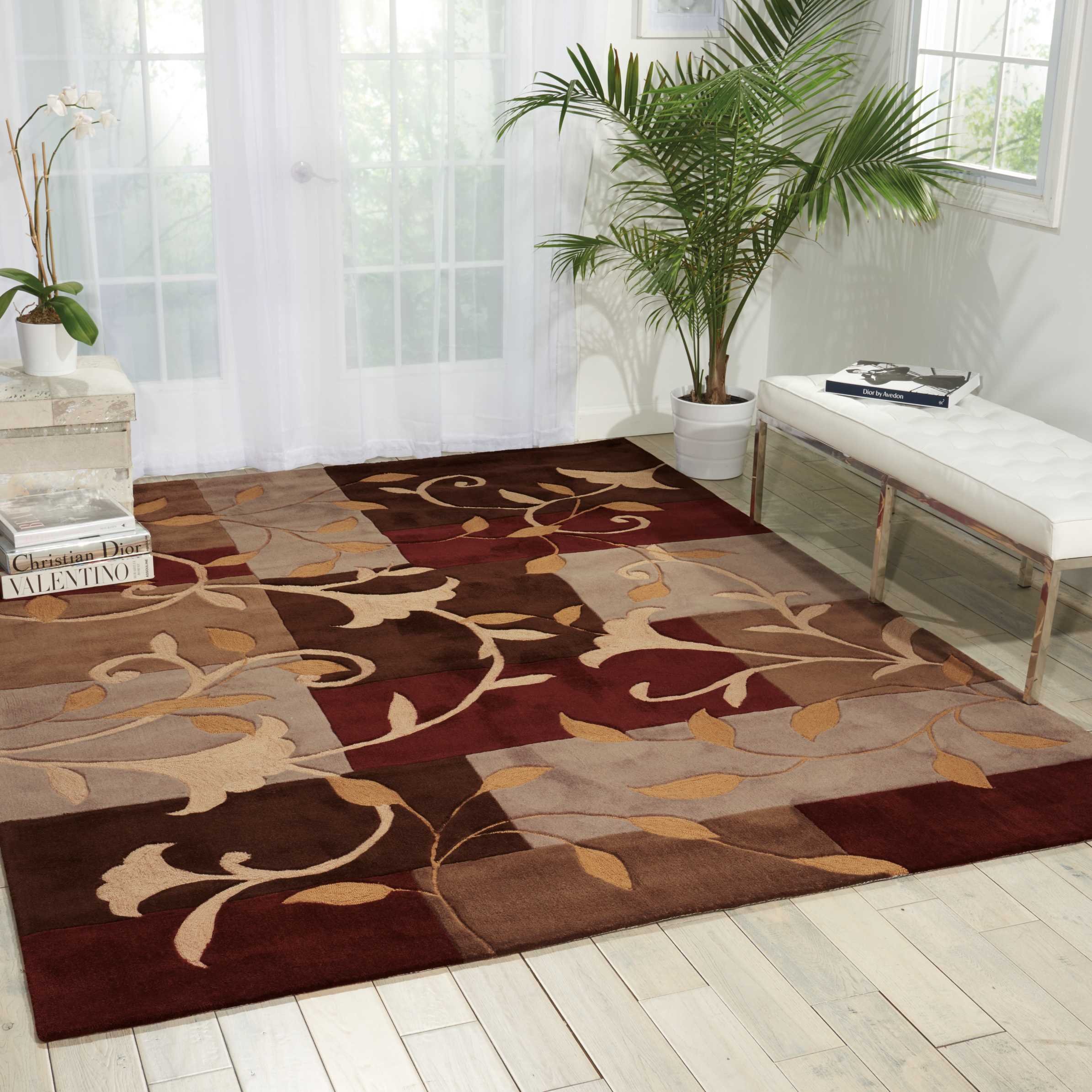Nourison Contour Contemporary Mocha 5' x 7'6'' Area Rug - Easy Cleaning, Non-Shedding, Soft & Durable - Perfect for Bedroom, Living Room, Dining Room & Kitchen Decor (5x8)