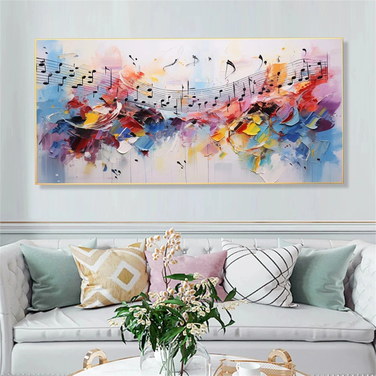 Abstract Painting #AB 287 - Modern Wall Art for Living Room, Bedroom & Office Decor - Handmade Canvas Artwork for Home & Office Interior Design