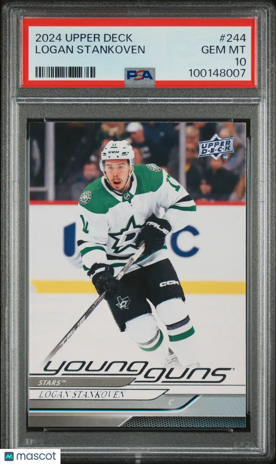 2024 Upper Deck Series 1 Hockey Logan Stankoven Young Guns PSA 10 Graded Rookie Card - Perfect for Collectors, Investors & Hockey Fans