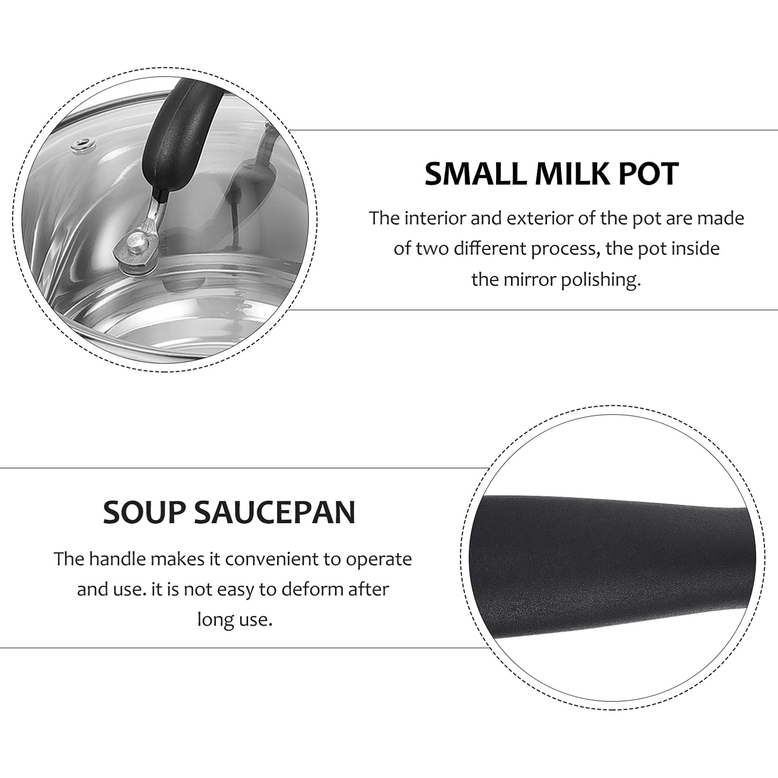 Hemoton 1pc Stainless Steel Stockpot with Lid - 5QT Multi-Purpose Cooking Pot for Soup, Sauce, Steaming & Boiling - Perfect for Home Kitchen, Camping & Baby Food Preparation (Complementary Food Pot, Kitchen Cookware)