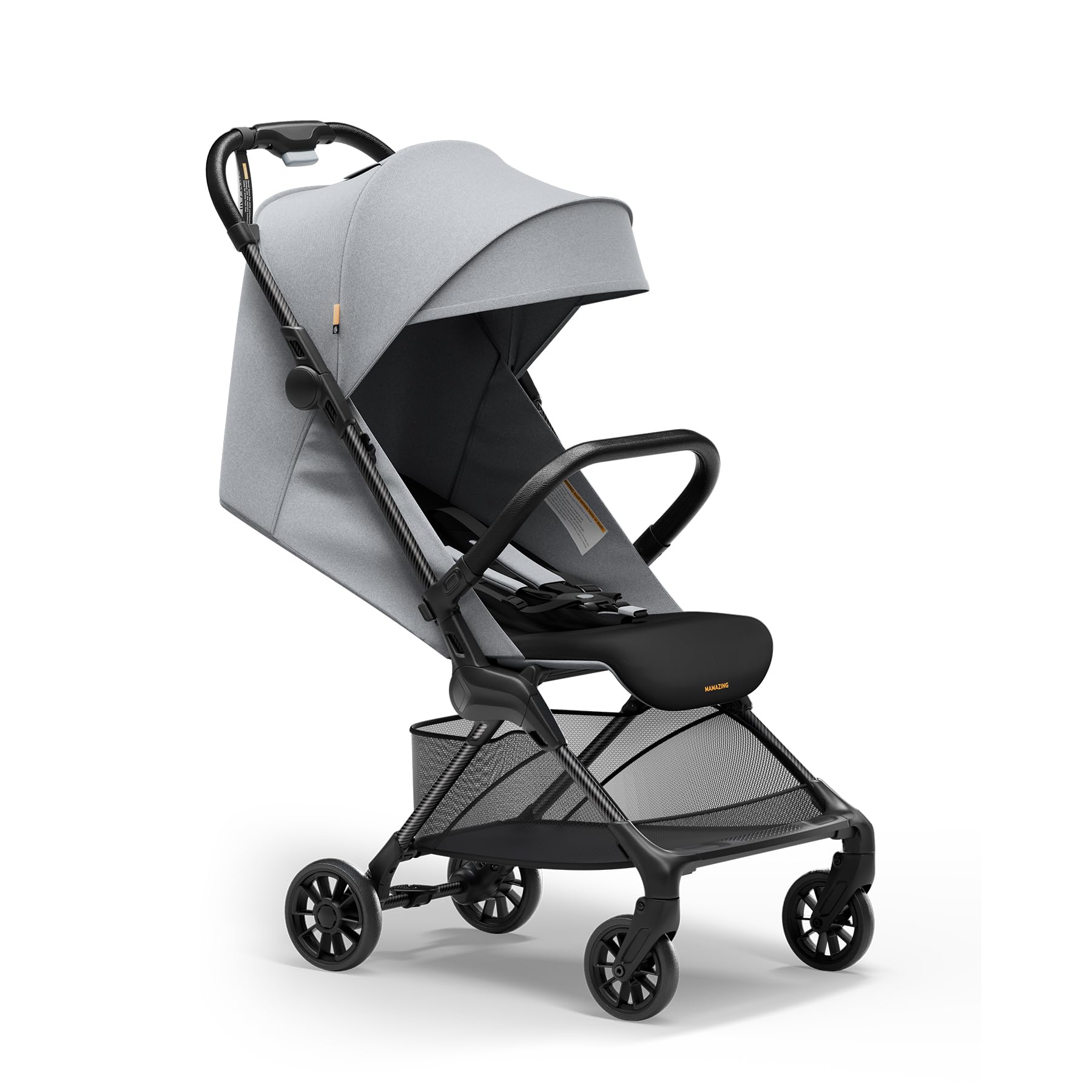 Ultra-Lightweight Baby Stroller for Airplane Travel - Compact Foldable Toddler Stroller with Carbon Fiber Frame & UPF 50+ Sun Protection - Only 9.9 lbs Portable Stroller (Grey) - Perfect for Air Travel, City Walks, and Outdoor Adventures