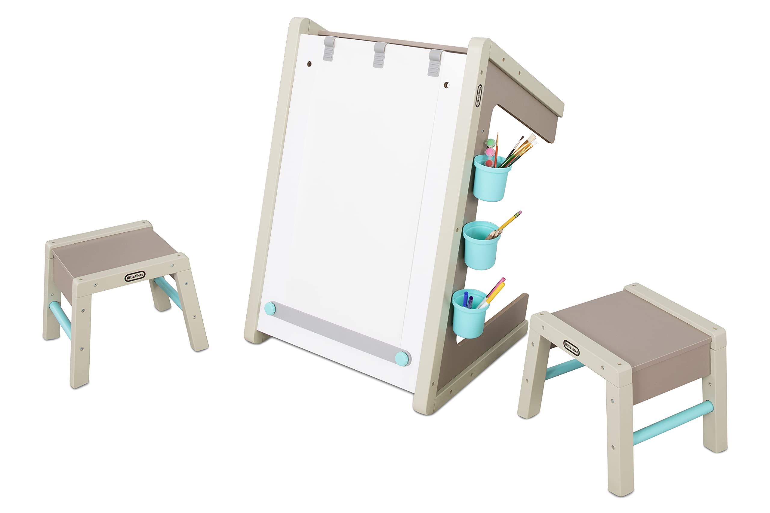 Little Tikes 2-in-1 Easel and Table - Kids Art Studio Activity Center for Boys & Girls Ages 3-8 | Perfect for Drawing, Painting & Creative Play at Home or School