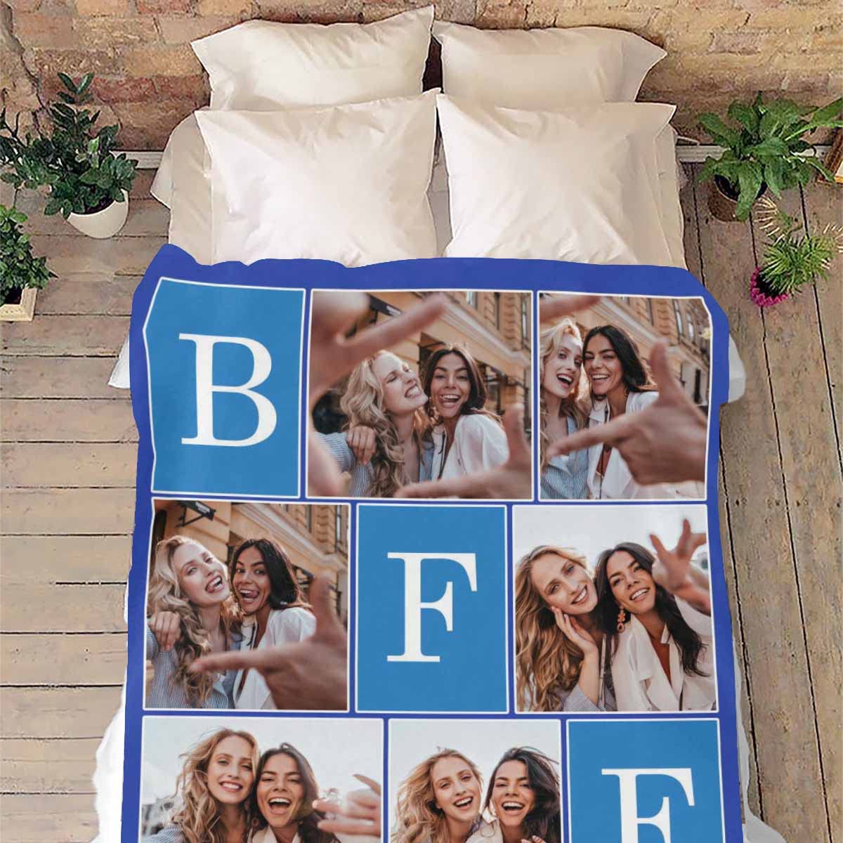 MyPupSocks Personalized Best Friend Blanket - Custom BFF I Love You Throw Blanket for Women & Girls | 50x60 Inch Soft Fleece Gift for Long Distance Friendship, Birthday, Bedroom Decor | Perfect for Cozy Nights, Movie Time & Gift Giving
