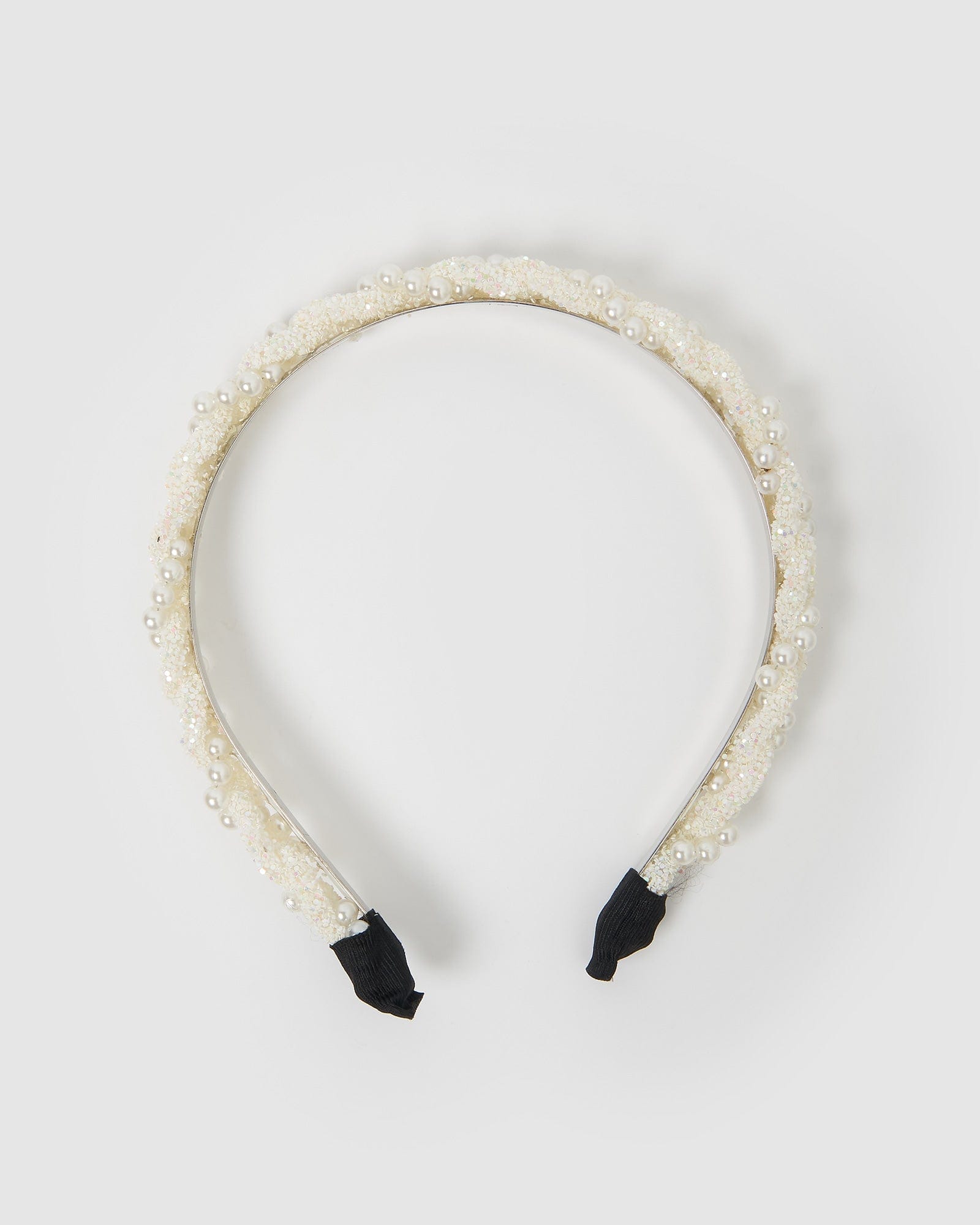 Izoa Bethany Headband for Women - Soft Stretchable Hair Band, White - Perfect for Workouts, Yoga, Running, and Everyday Use