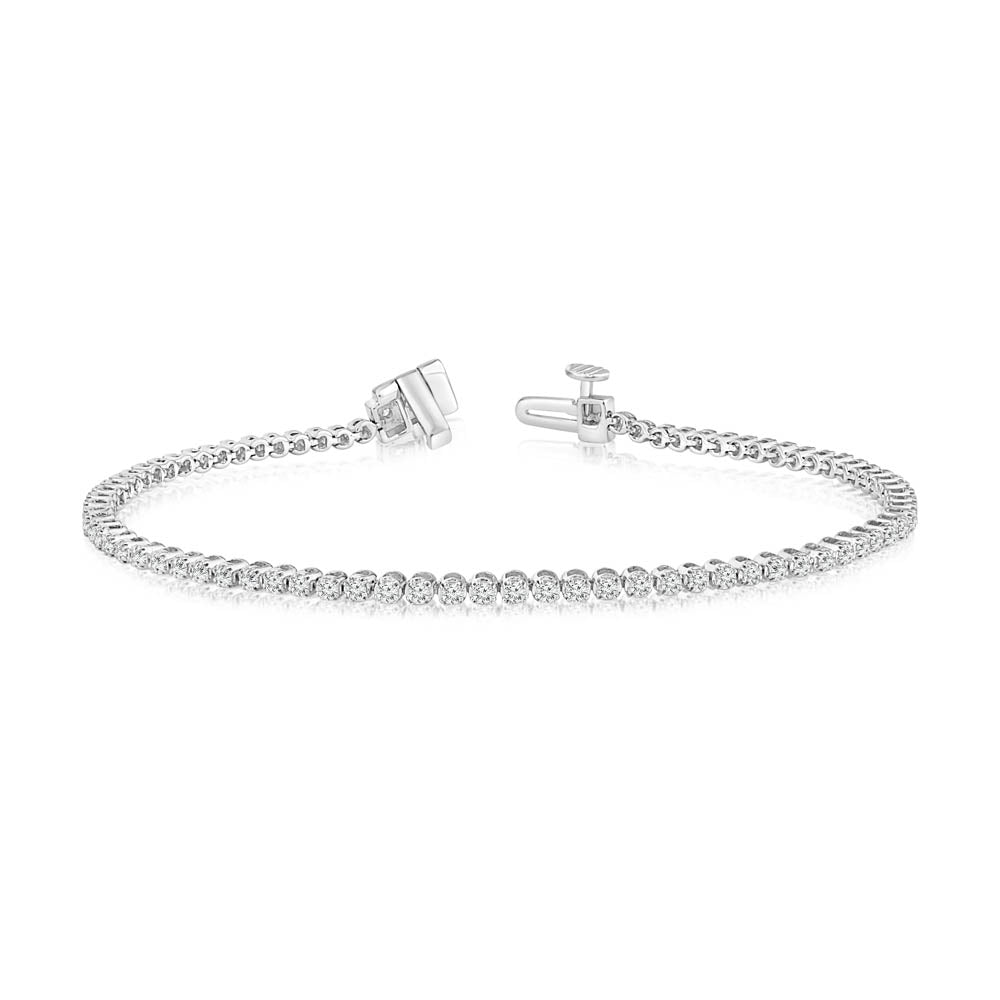0.95 Carat Diamond Tennis Bracelet in 10K White Gold - Elegant Jewelry for Women, Perfect for Weddings, Anniversaries & Special Occasions