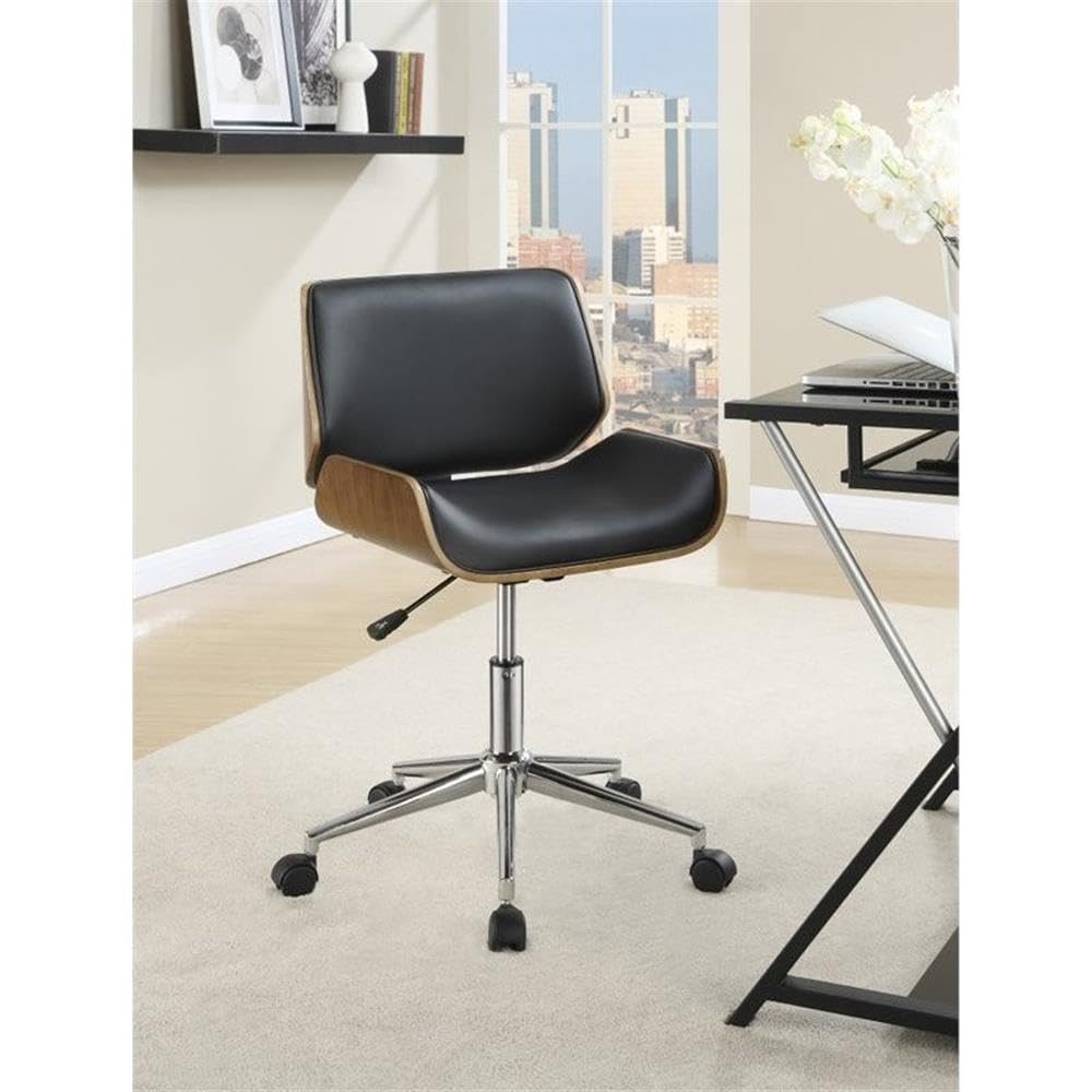 Home Square 4-Piece Office Furniture Set - Desk, Ergonomic Chair, Bookcase & Rolling File Cabinet for Home Office, Study Room or Workspace Organization