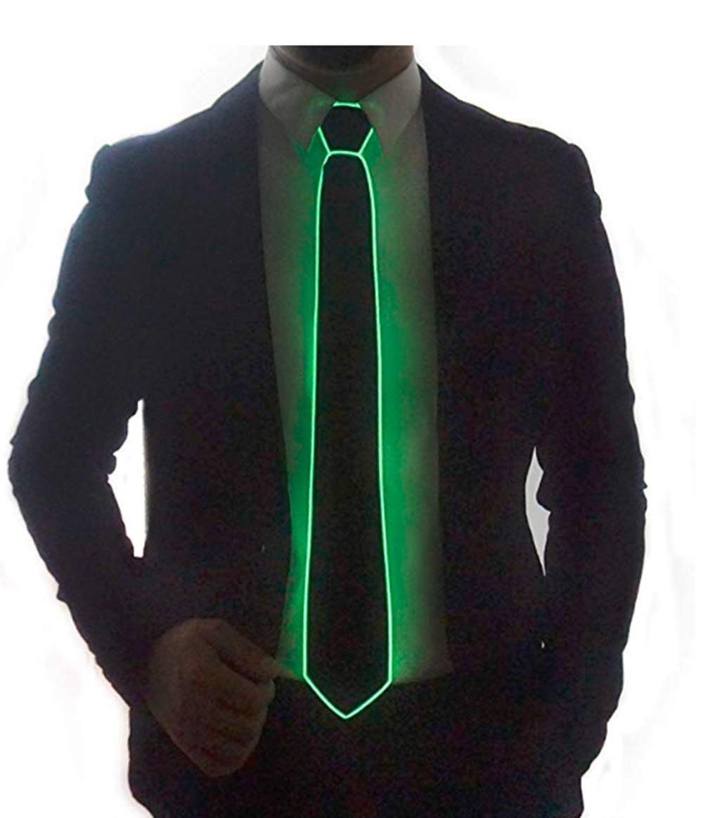 Glowing LED Light Up Tie for Men - Adjustable Flashing Luminous Neckties - Perfect for Parties, Raves, Halloween & Unique Gifts