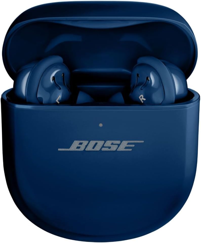 Bose QuietComfort Ultra Wireless Noise Cancelling Bluetooth Earbuds with Spatial Audio & World-Class ANC | Premium Sound for Travel, Work & Gym | Includes Green Extreme Charger (Lunar Blue)