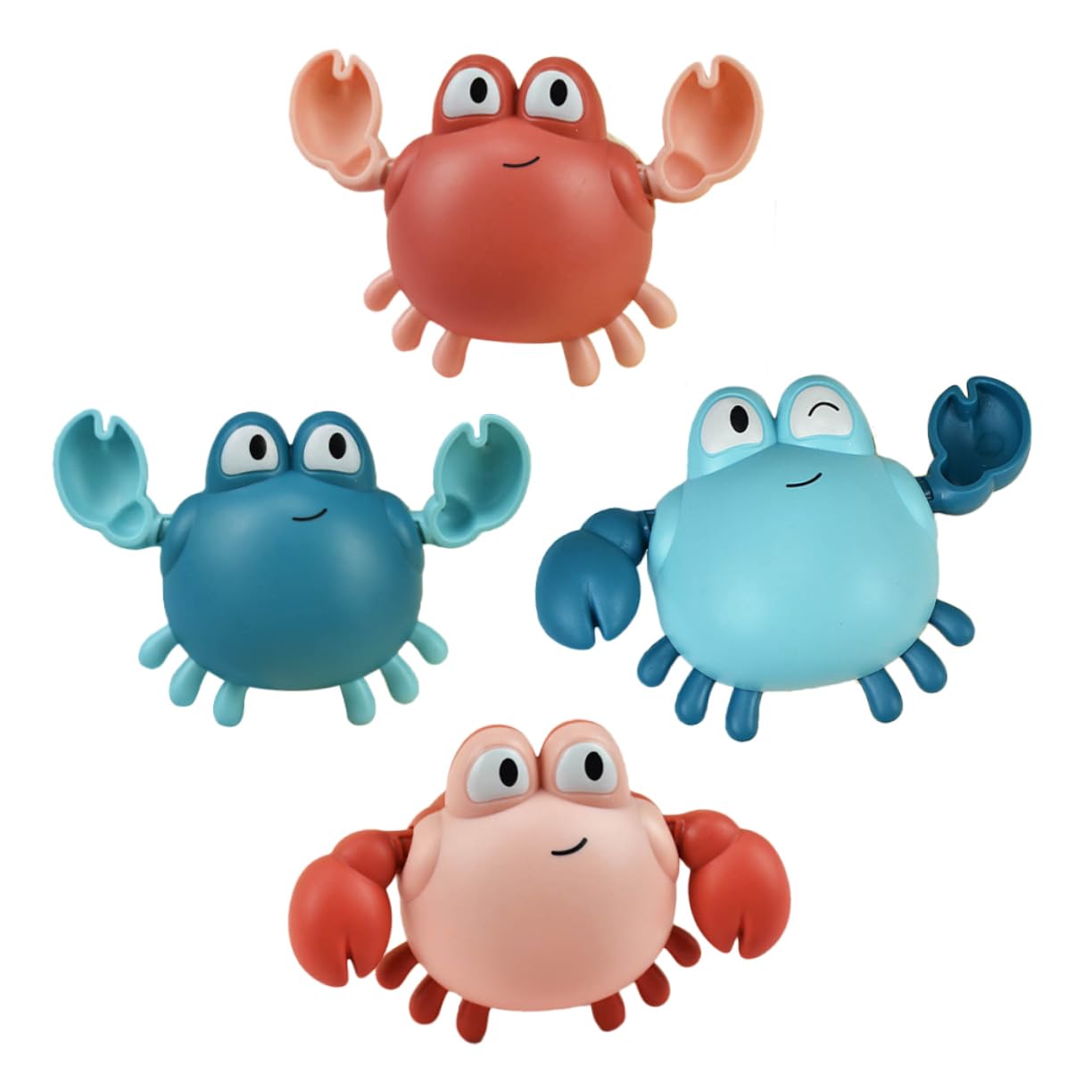 LALADEFIEE 4-Piece Wind-Up Bath Toys Set - Cute Sea Animal Swimming Toys for Kids, Waterproof Bathtub Fun for Toddlers & Babies (Perfect for Sensory Play, Bath Time Learning & Pool Parties)