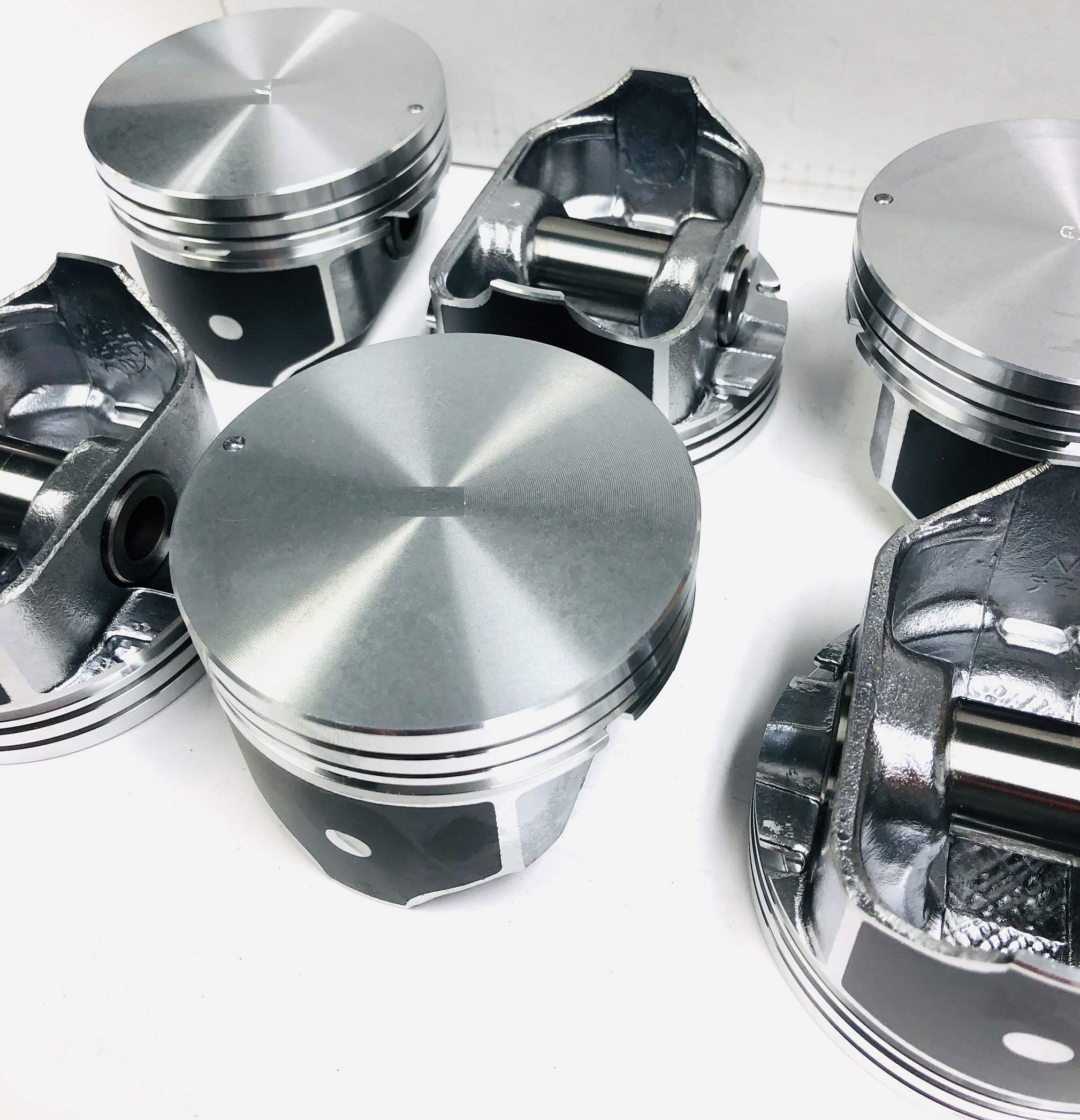Hypereutectic Flat Top Pistons & Rings Kit for 1999-2003 GM 4.8L/4.8L V8 Engine - Compatible with Chevrolet Silverado, GMC Sierra Trucks (3.780