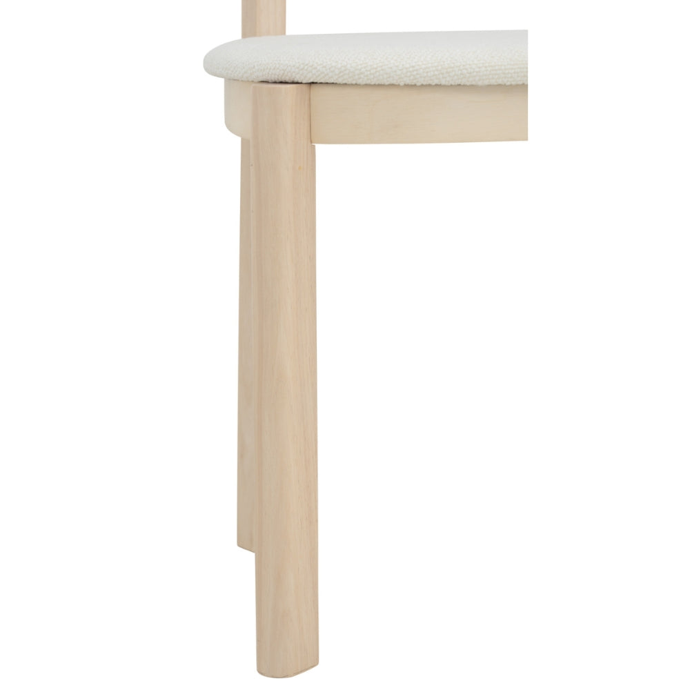 LOWEN Modern Dining Chair - Cream White Upholstered Seat - Perfect for Kitchen, Dining Room & Office - Comfortable & Stylish Home Furniture