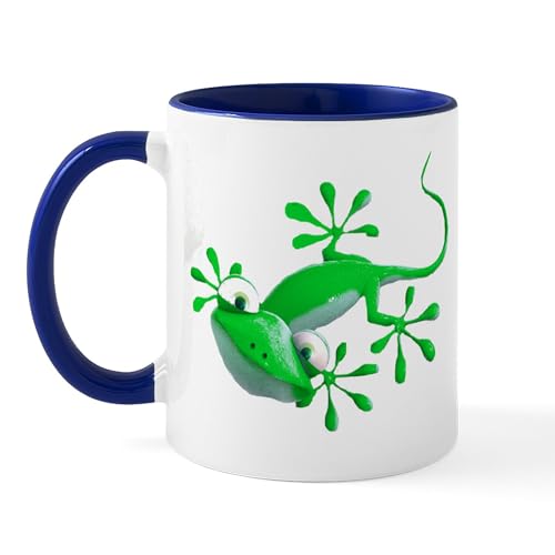 White/Navy Inside - Gecko Mug