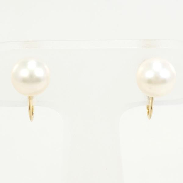 18K Yellow Gold Pearl Earrings for Women – Elegant Stud Earrings with Real Pearls, Perfect for Weddings, Parties & Everyday Wear