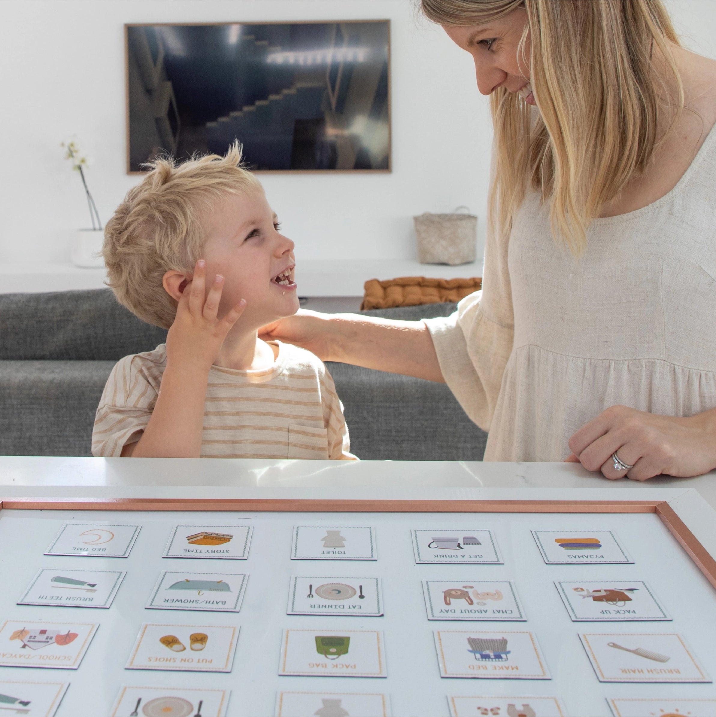 Creative Sprout Magnetic Morning & Evening Routine Cards - 20 Pack for Kids' Daily Schedule & Chore Organization - Perfect for Home, School & Travel