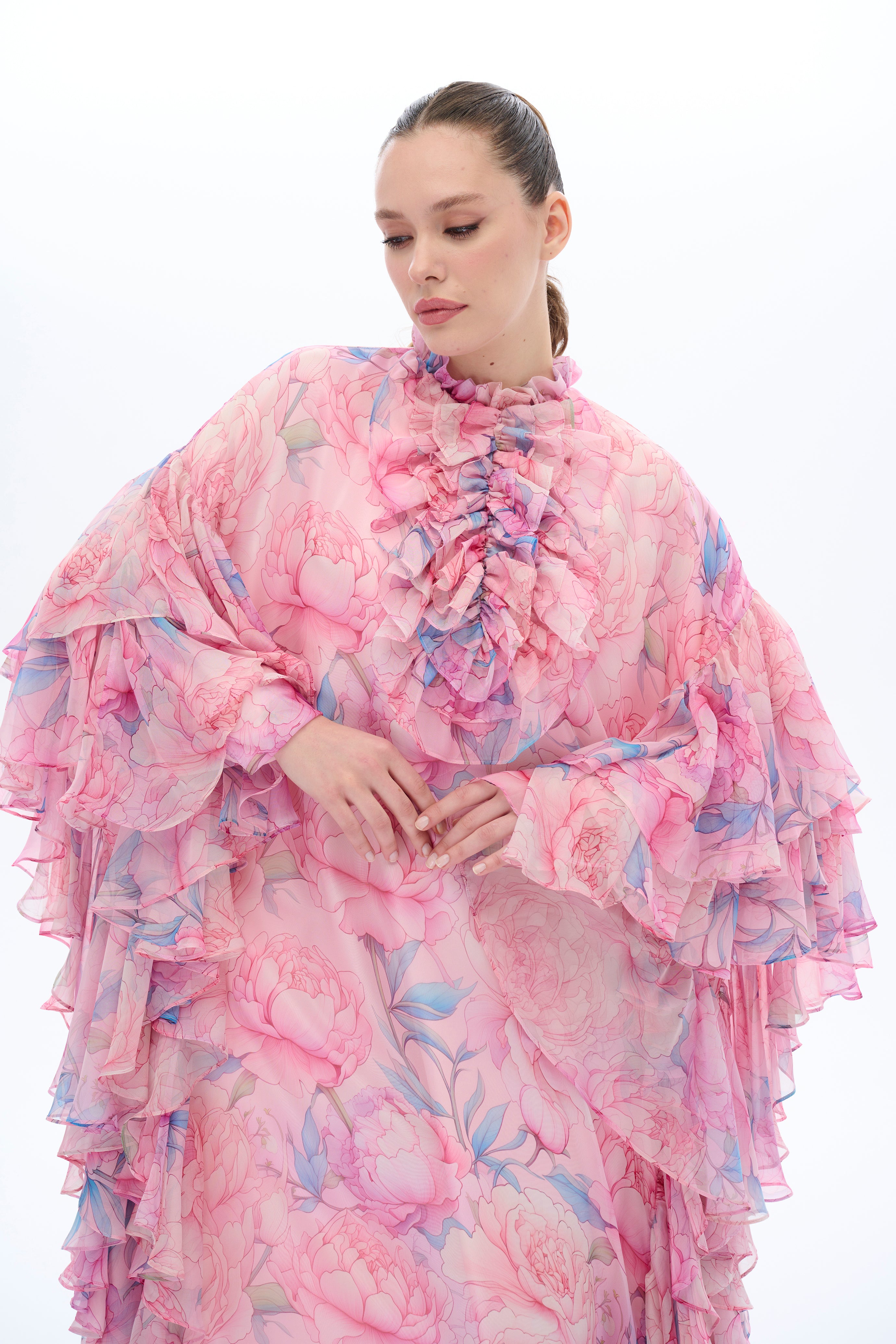 Floral Embroidered Caftan Dress for Women - Boho Chic Beach Cover Up, Poolside Lounge & Summer Vacation Outfit