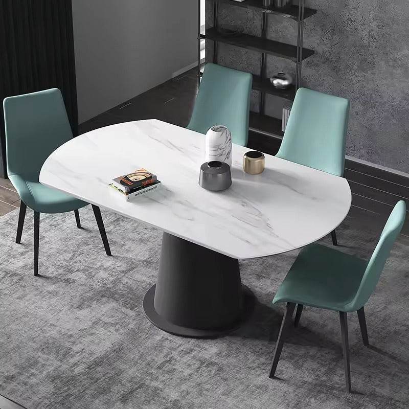 Frederica III Sintered Stone Extendable Dining Table - Modern Expandable Kitchen Table for 6-8 People - Perfect for Family Gatherings & Dinner Parties