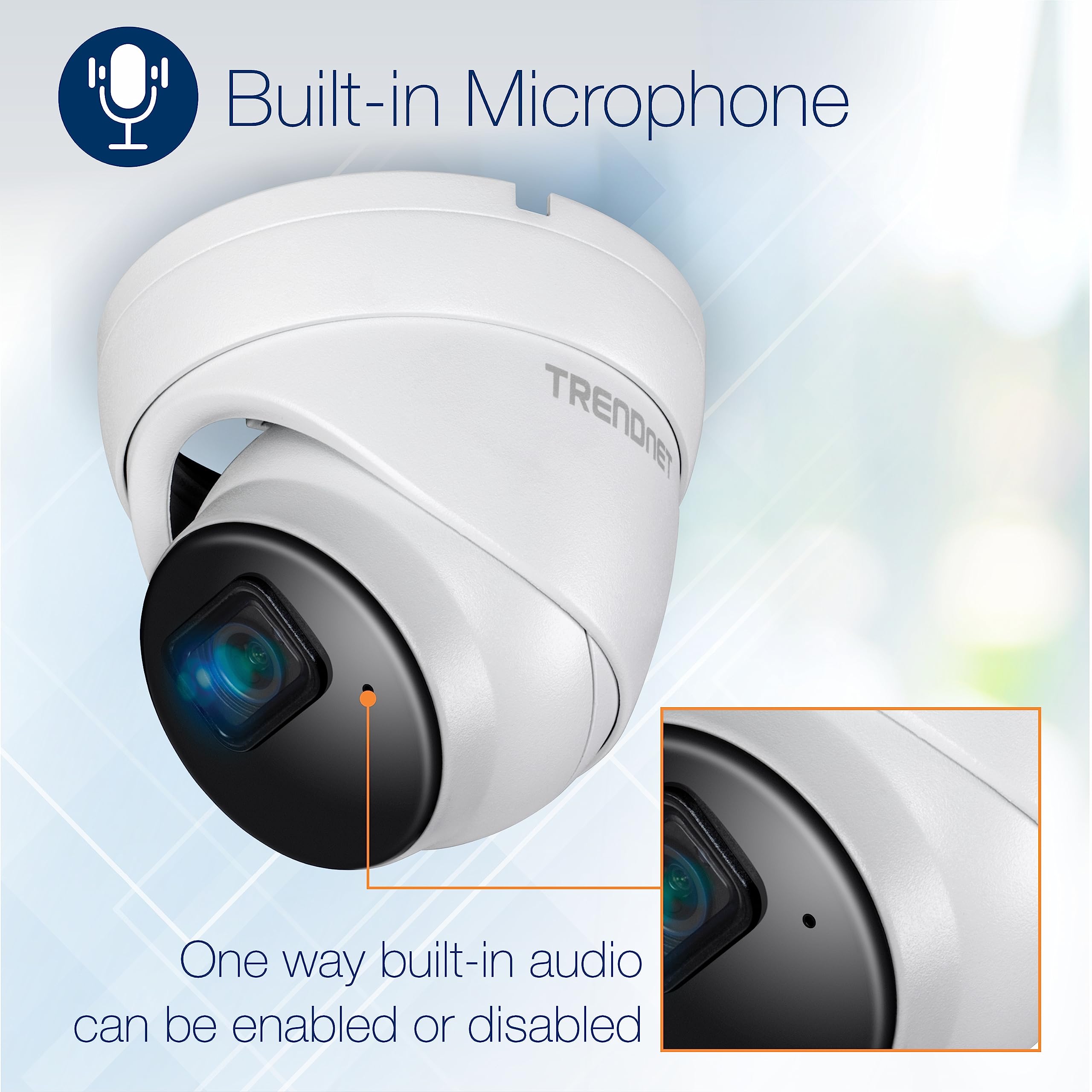 TRENDnet TV-IP1515PI 5MP H.265 PoE IP Security Camera - Indoor/Outdoor Weatherproof IP66, 30m IR Night Vision, MicroSD Slot - Ideal for Home & Business Surveillance, Parking Lots & Perimeter Monitoring