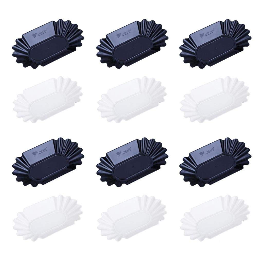 12-Piece Plastic Oval Coffee Cupping Sample Trays - Coffee Bean Tasting Dishes, Snack Plates for Baristas & Home Brewing - Perfect for Coffee Tasting, Cupping Sessions & Small Snacks Serving