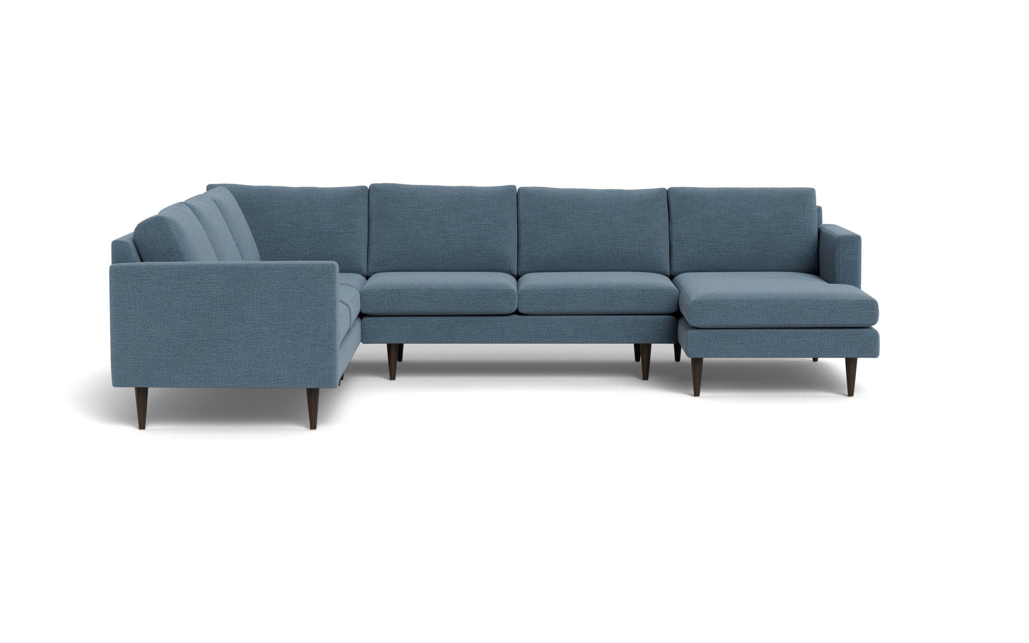 Wallace 131 Modern Untufted Corner Sectional Sofa with Right Chaise - Perfect for Living Room, Lounge & Family Room Comfort