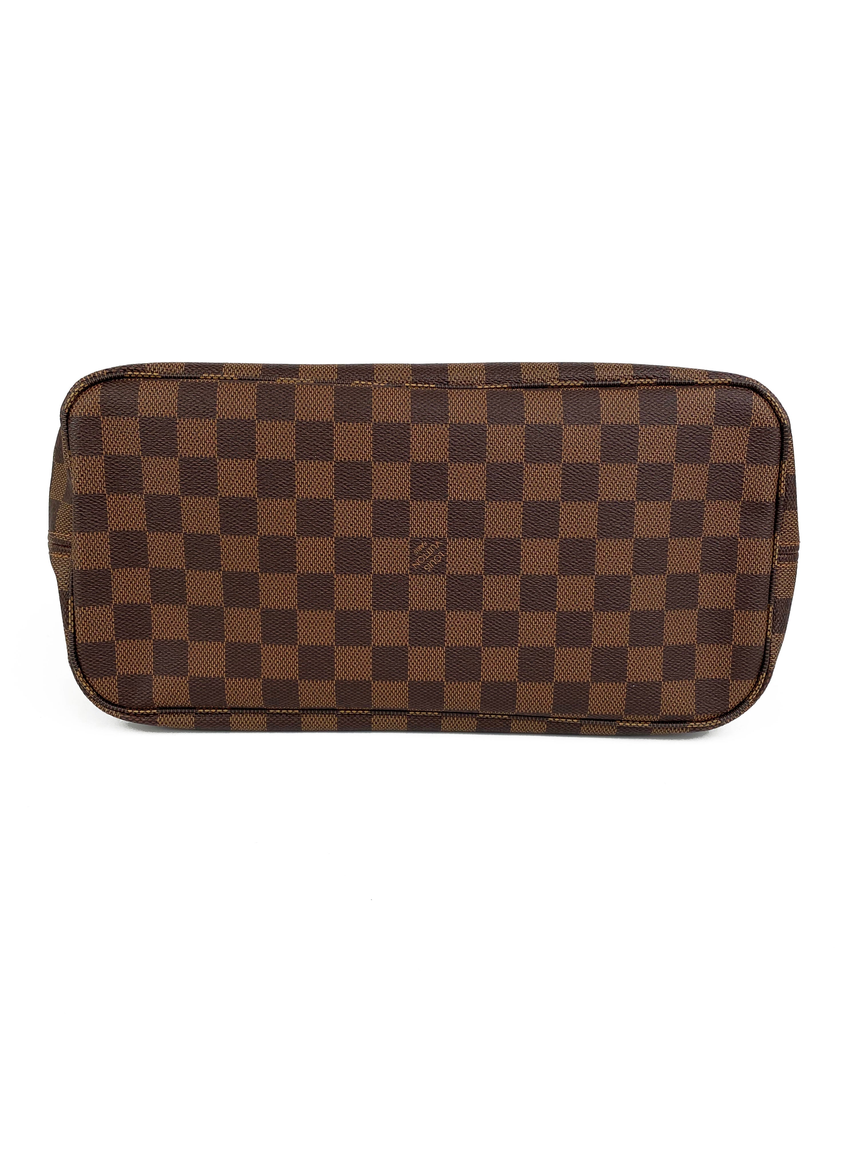 Authentic Louis Vuitton Damier Ebene Neverfull MM Tote Bag - Luxury Designer Handbag for Women, Perfect for Work, Travel & Everyday Use
