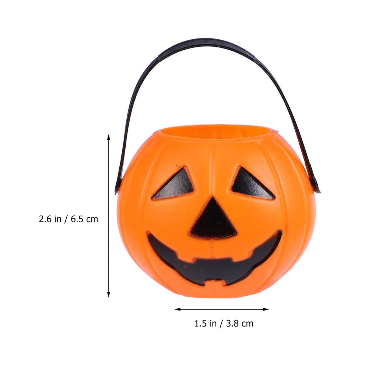 6 Pack Halloween Pumpkin Candy Pails - Small Trick or Treat Buckets for Kids, Cute Candy Holders for Halloween Parties & Trick-or-Treating Fun